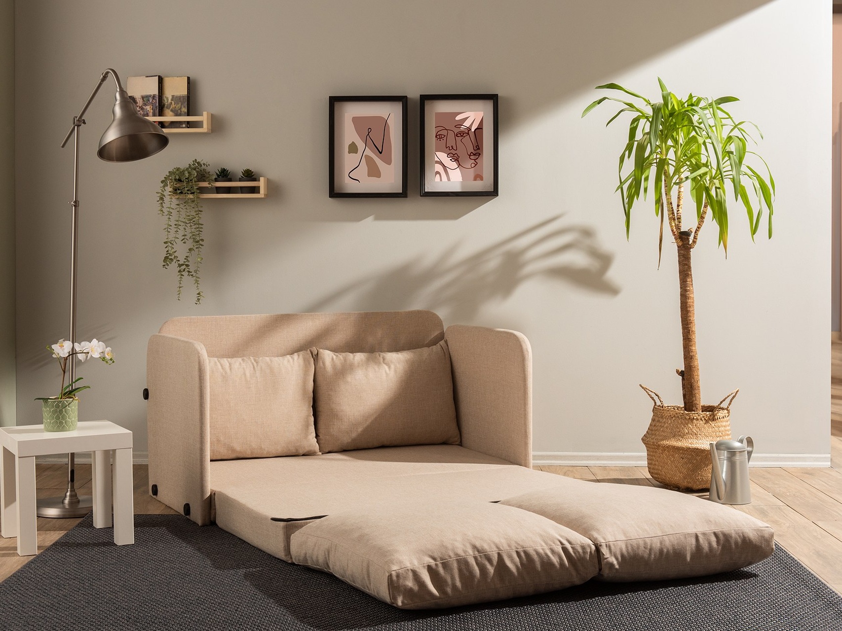 Dīvāns gulta Altadena 612 (Bēšs)