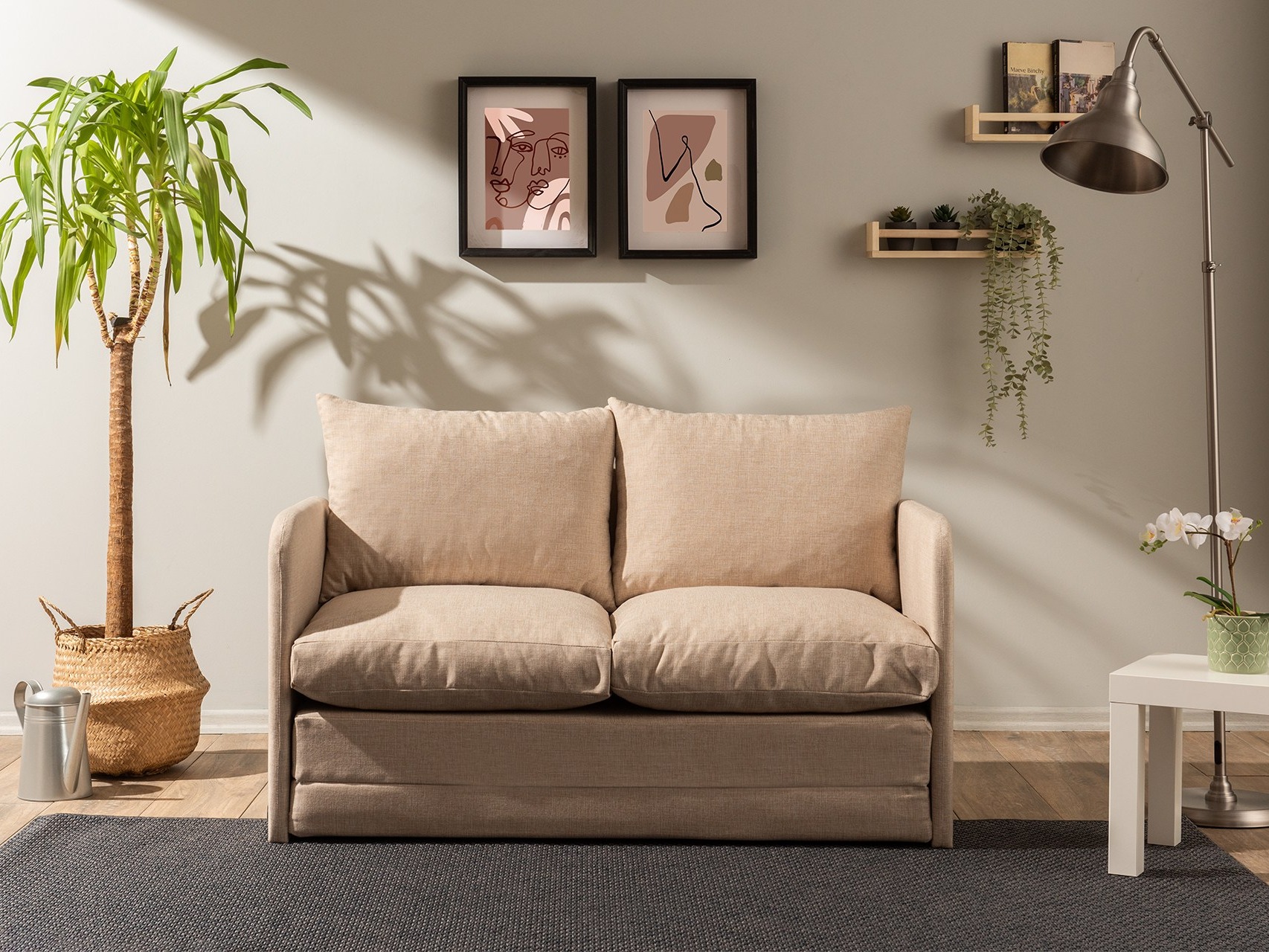 Dīvāns gulta Altadena 612 (Bēšs)