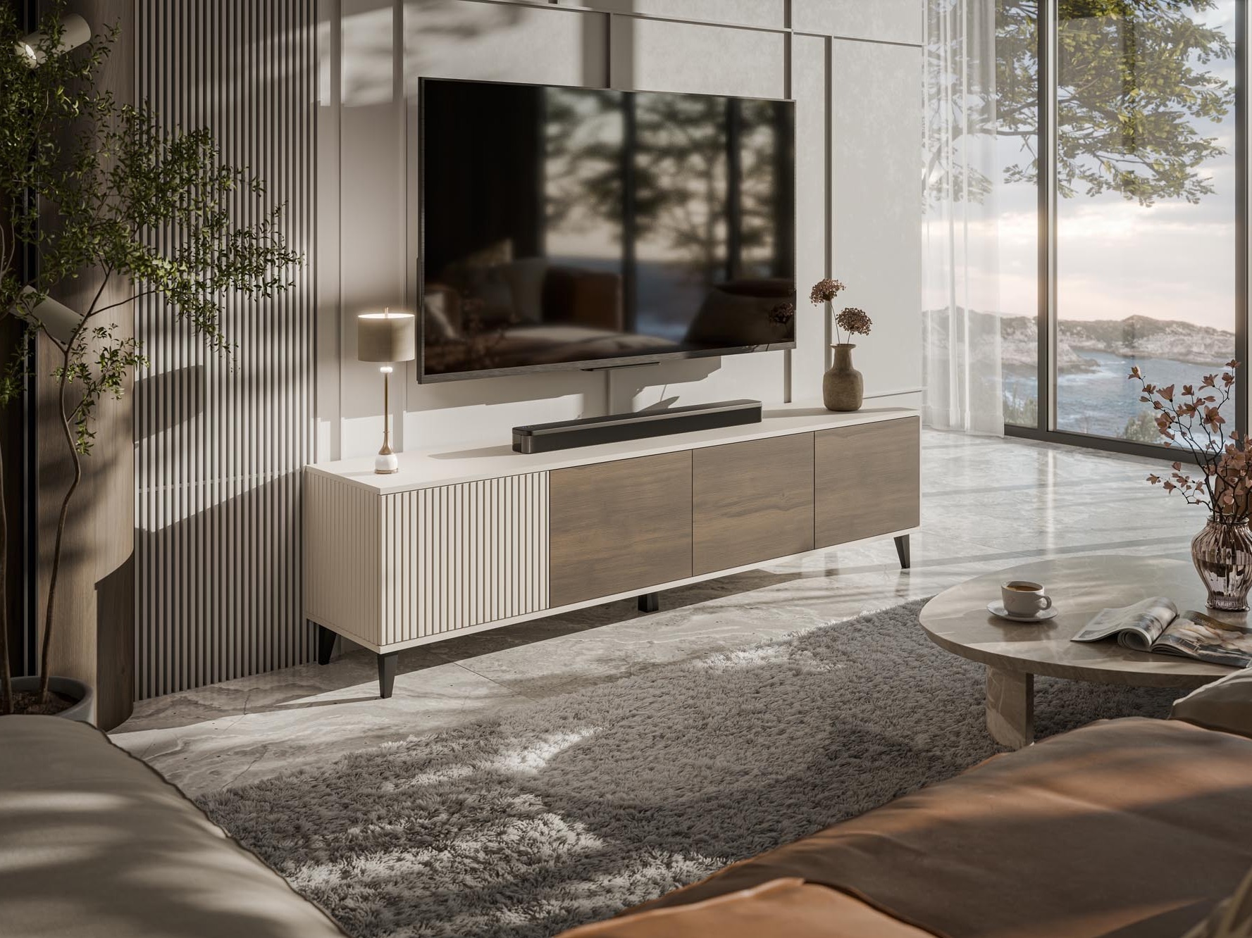 TV galds Luelia 114 (Riekstkoks + Kašmirs)