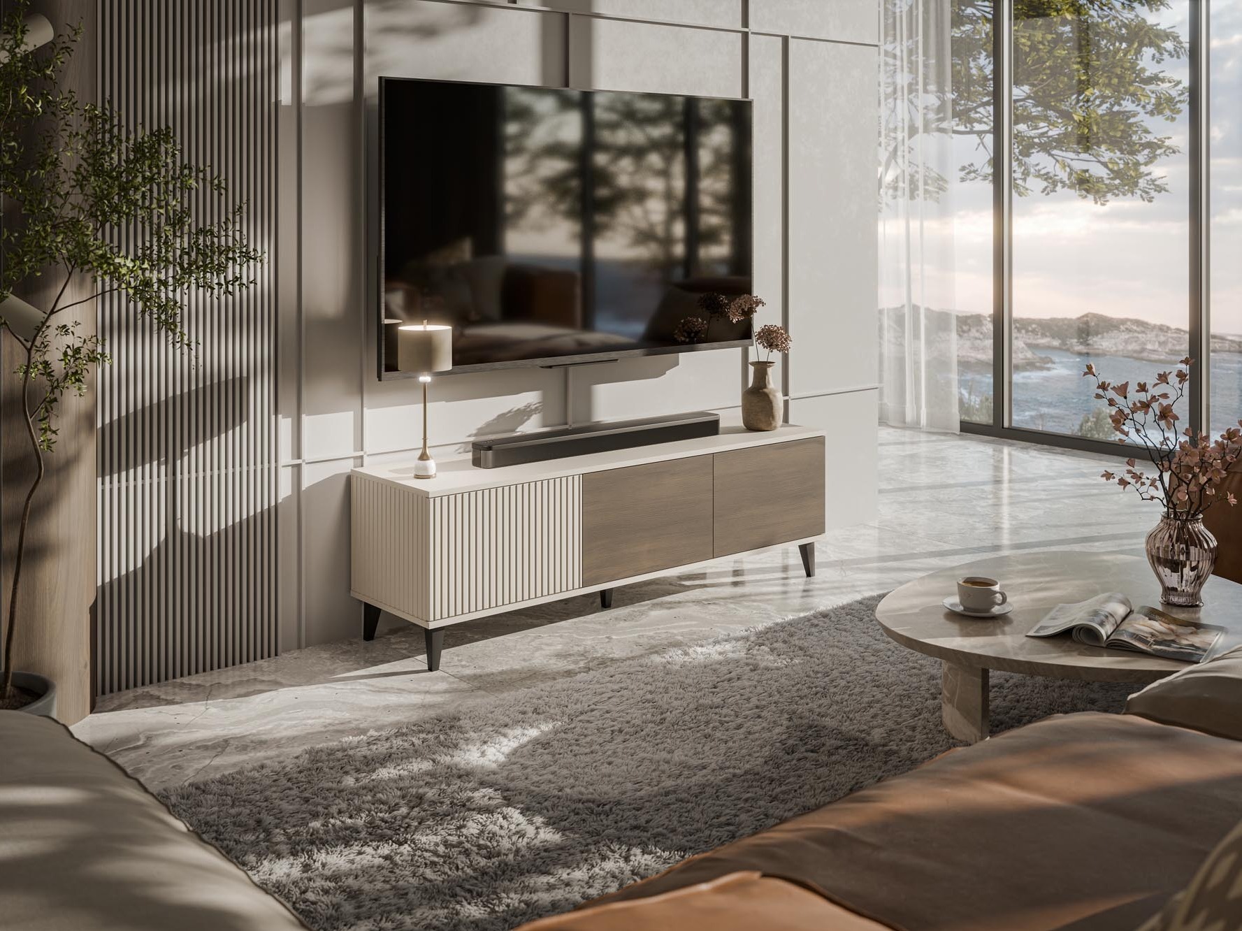 TV galds Luelia 115 (Riekstkoks + Kašmirs)