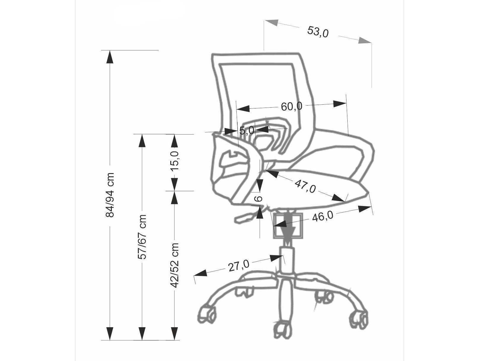 Biroja krēsls Houston 2000