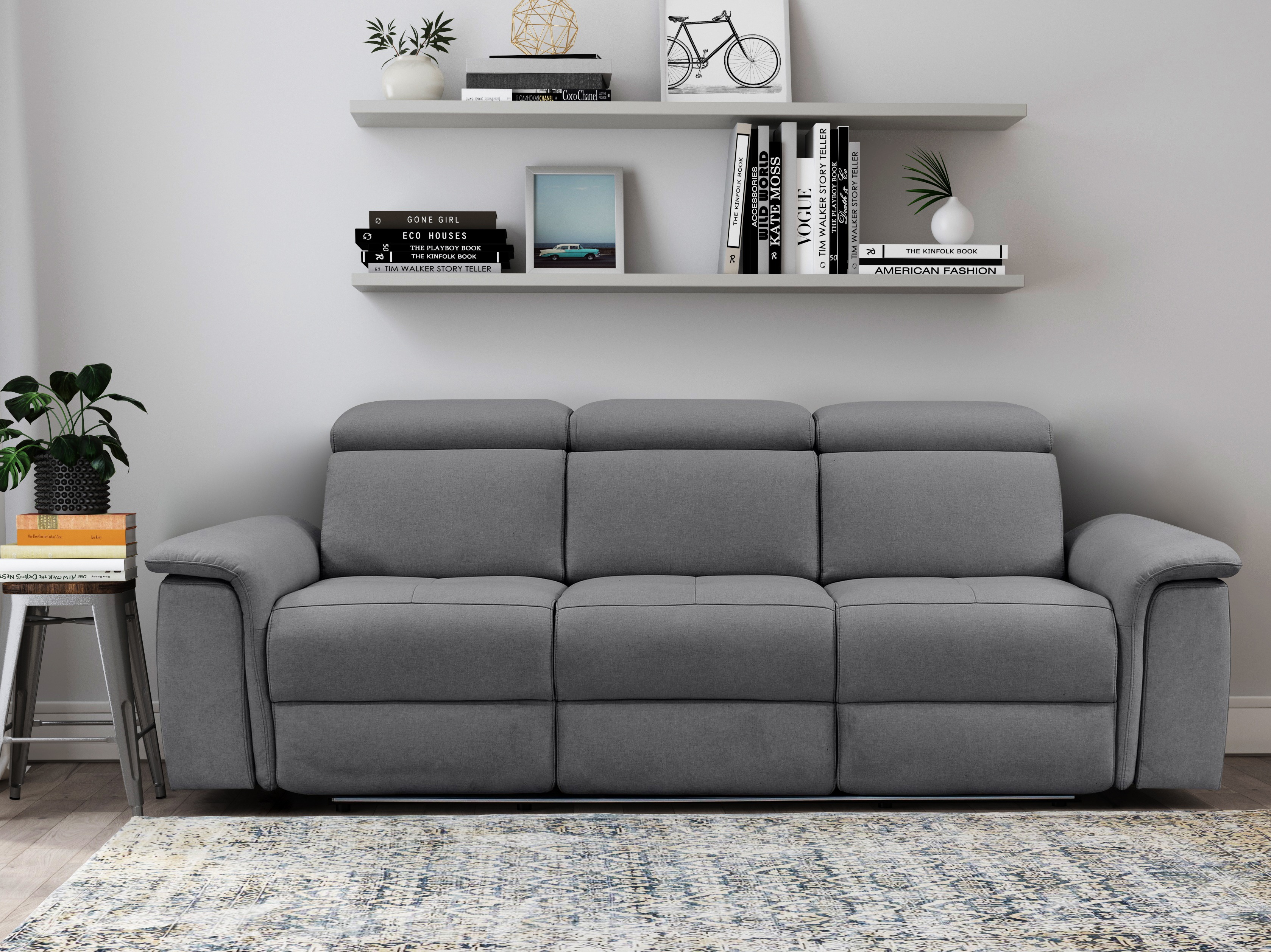 Dīvāns reglainer Denton 1363 (Antracīts)