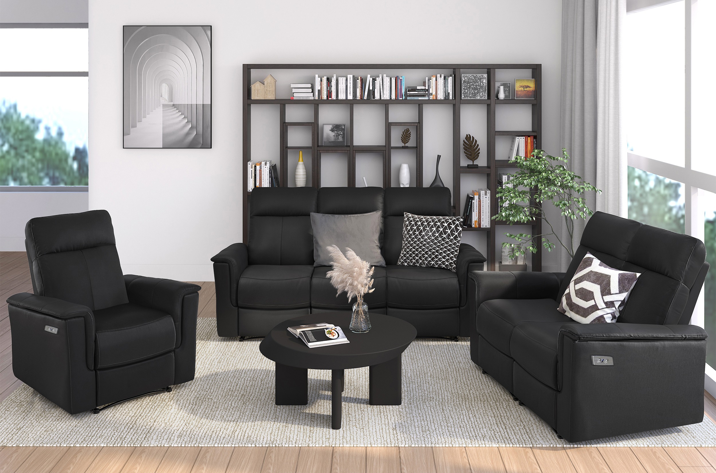 Krēsls reglainer Denton 1420 (Melns)