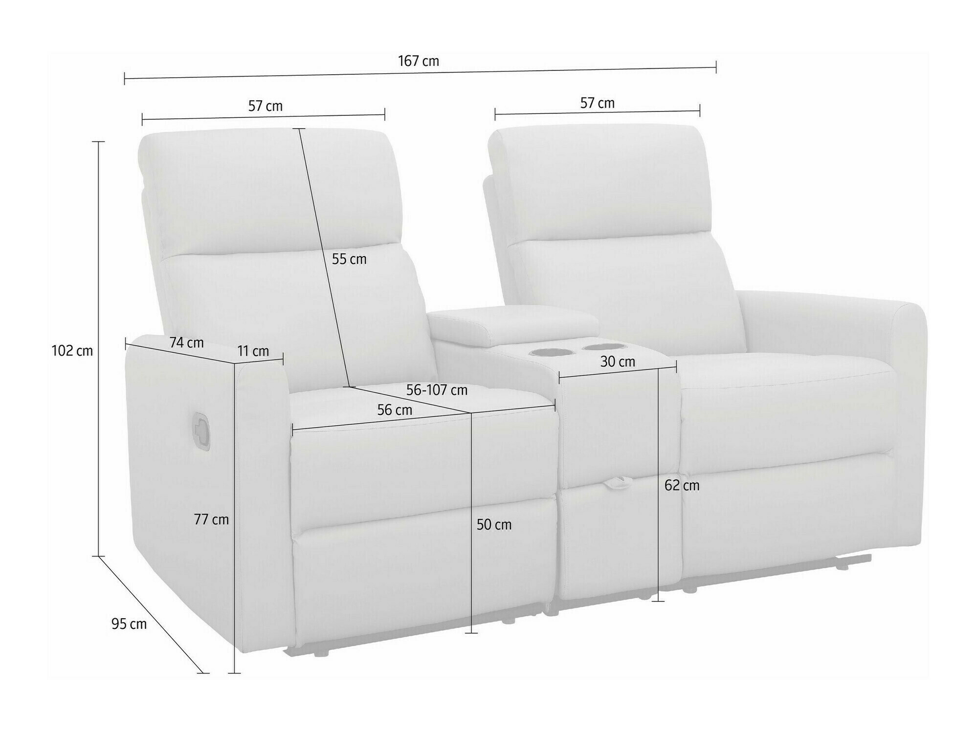 Раскладной диван Denton 1397 (Серый)