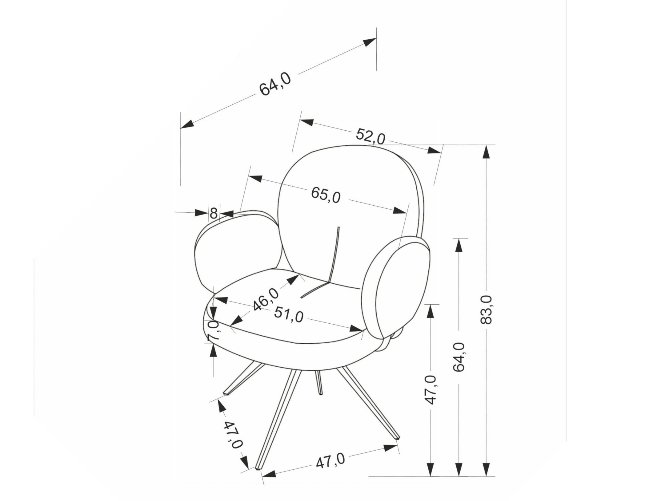 Стул Houston 1998 (Коричневый)