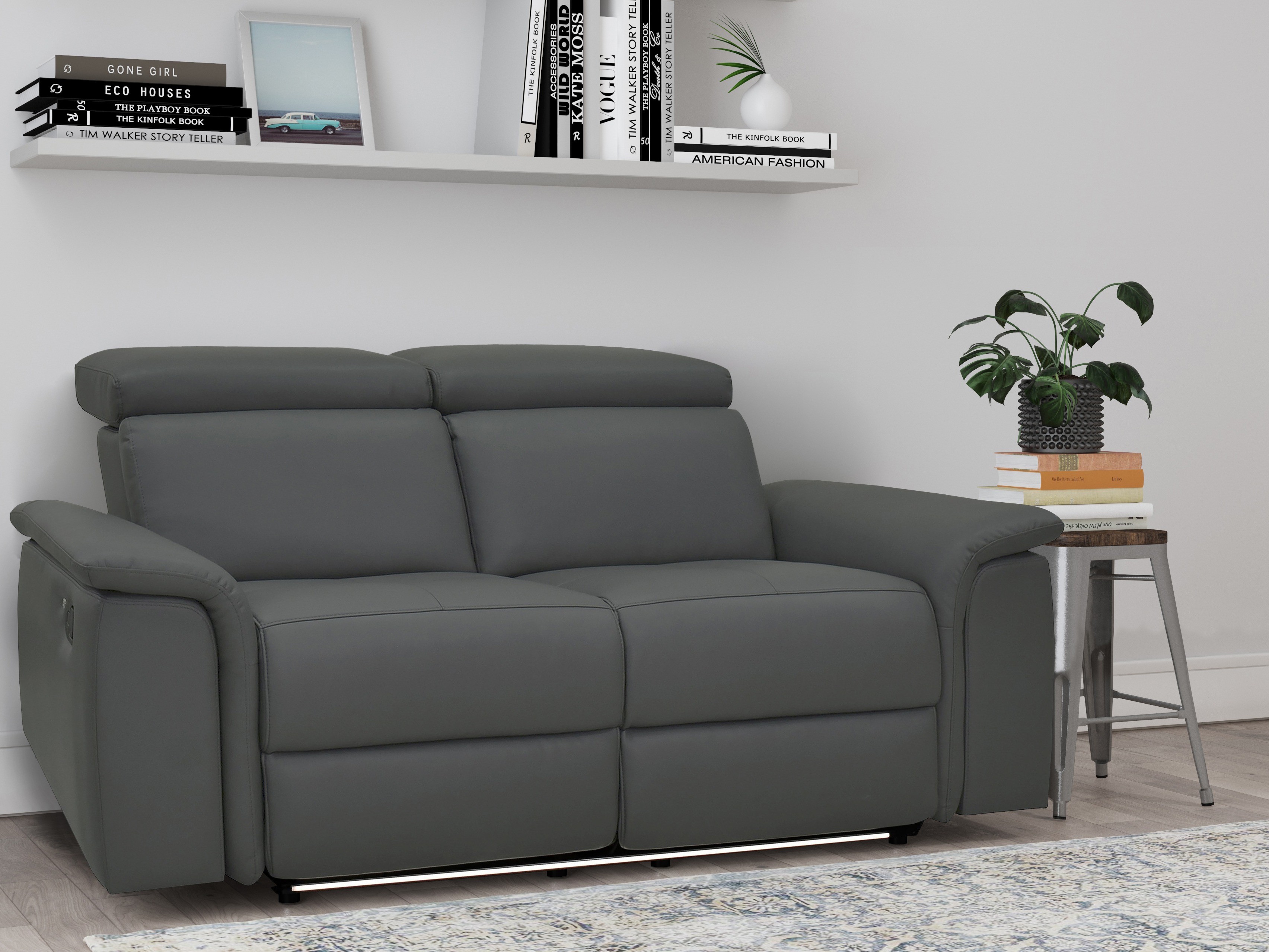 Dīvāns reglainer Denton 1485 (Pelēks)