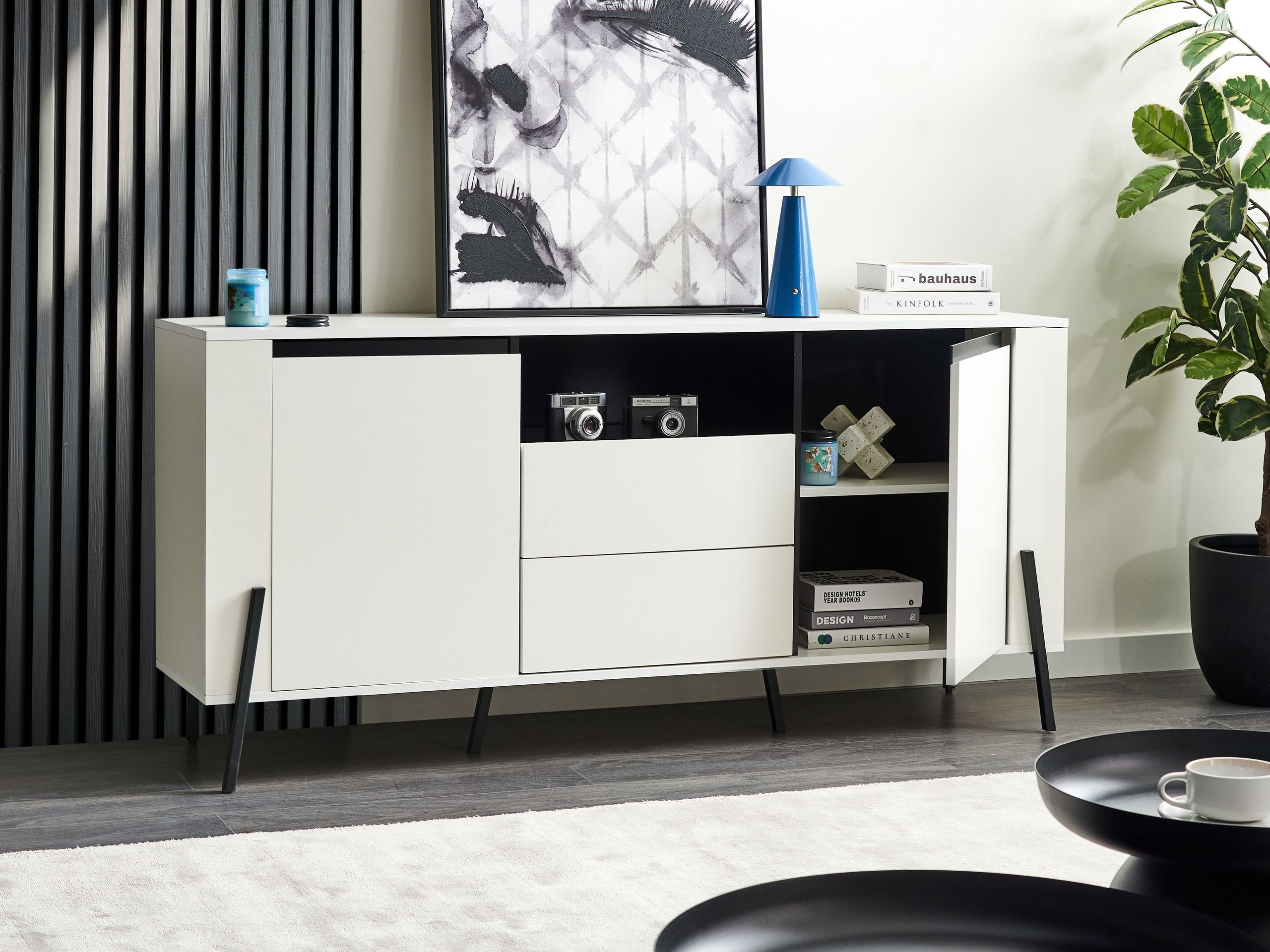 Kомод Berwyn 545 (Белый + Чёрный)