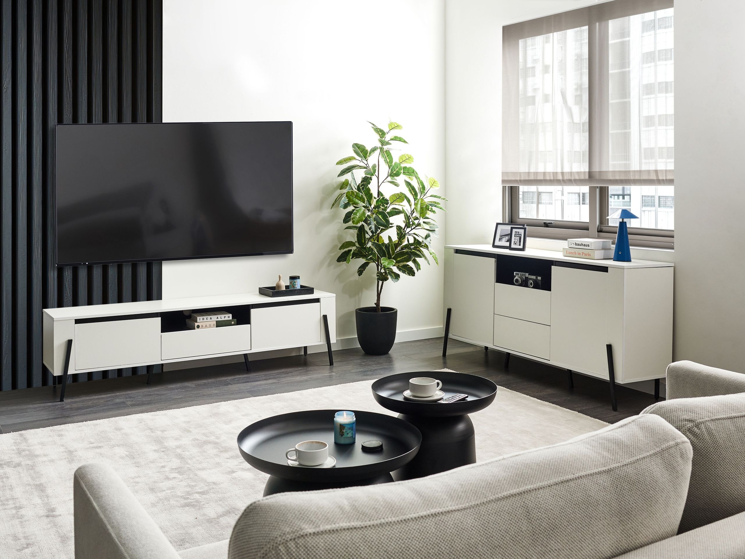 Kомод Berwyn 545 (Белый + Чёрный)