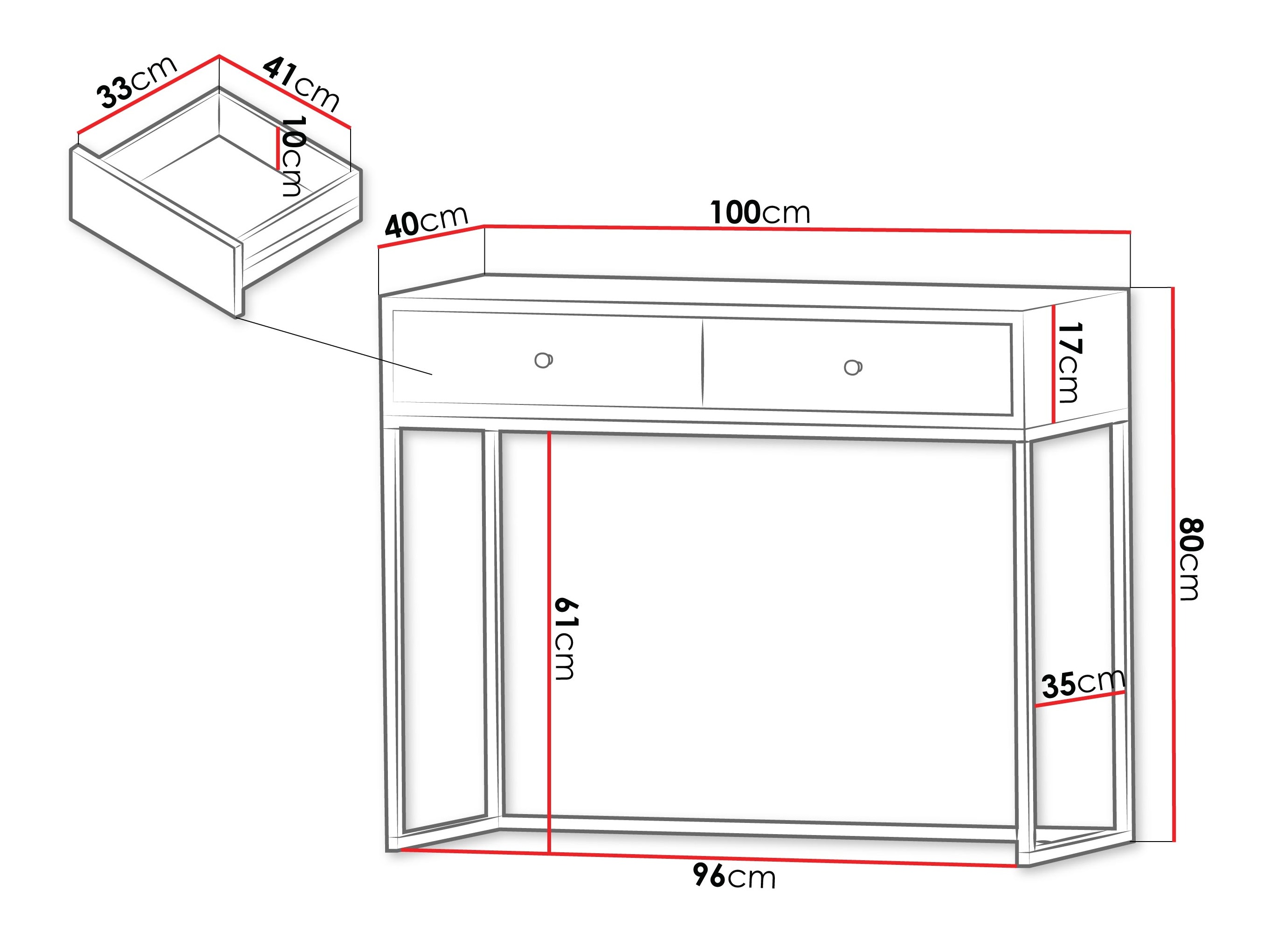 Konsole Comfivo 453 (Balts)