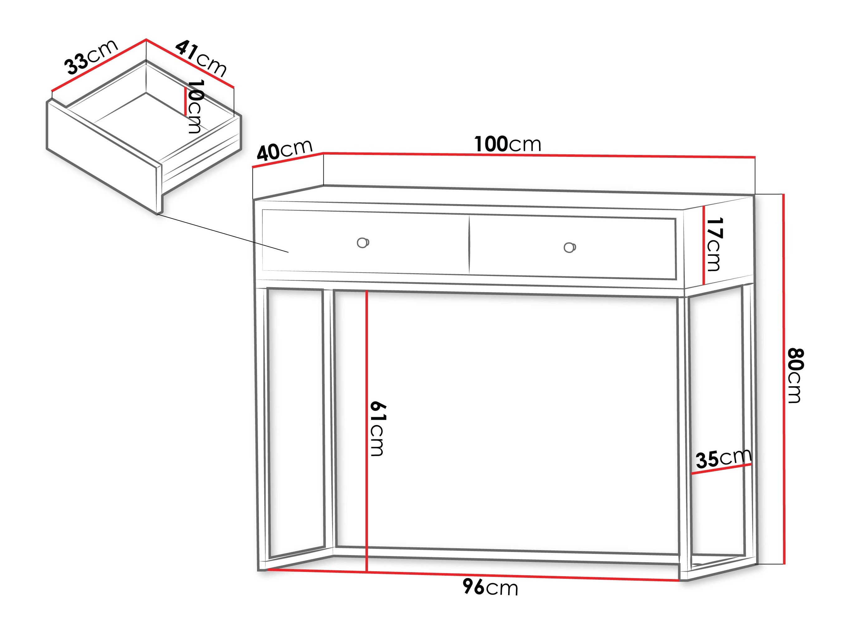 Konsole Comfivo 453 (Melns)