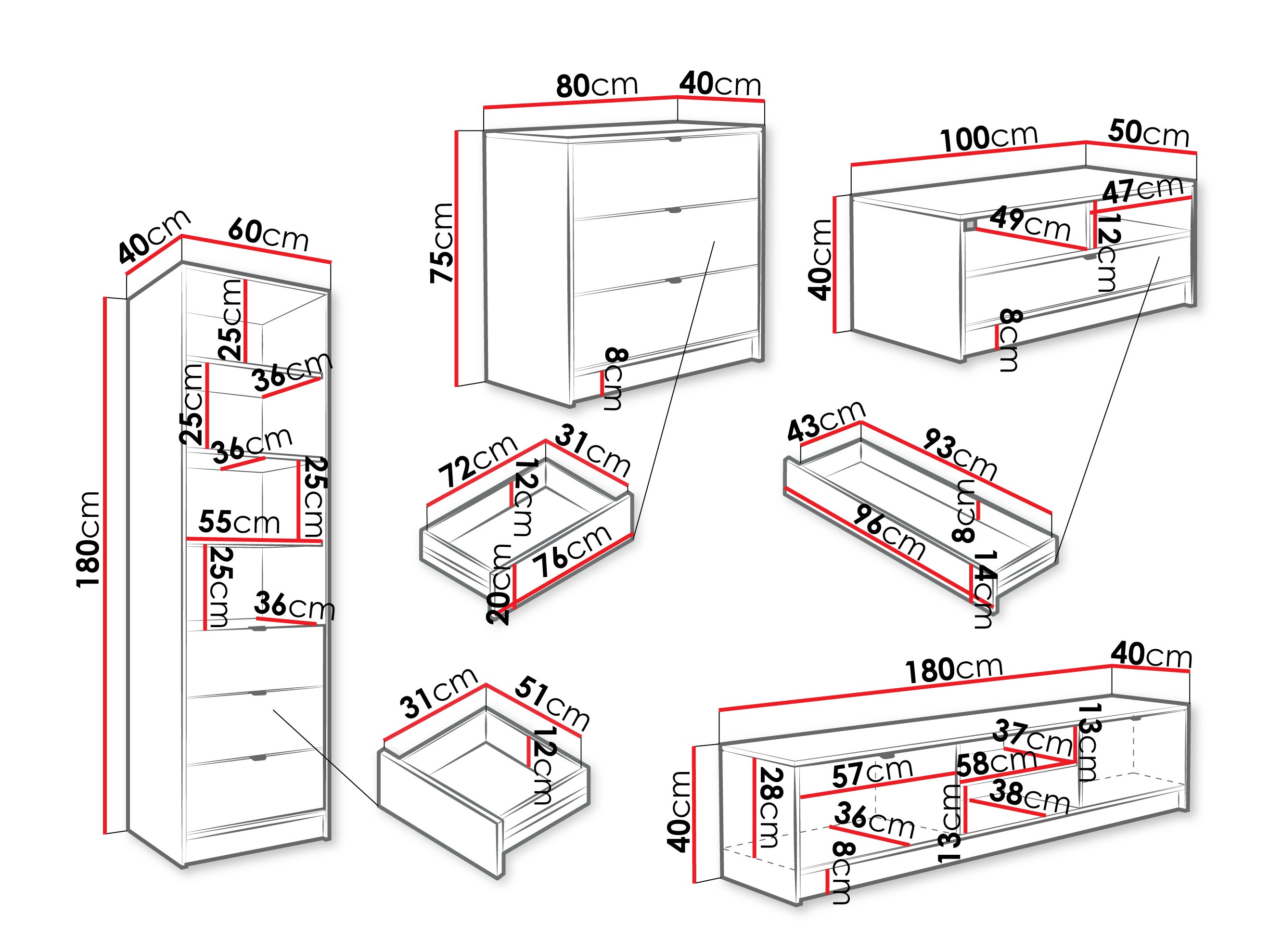 Набор для гостиной Comfivo Larmire 118 (Чёрный)