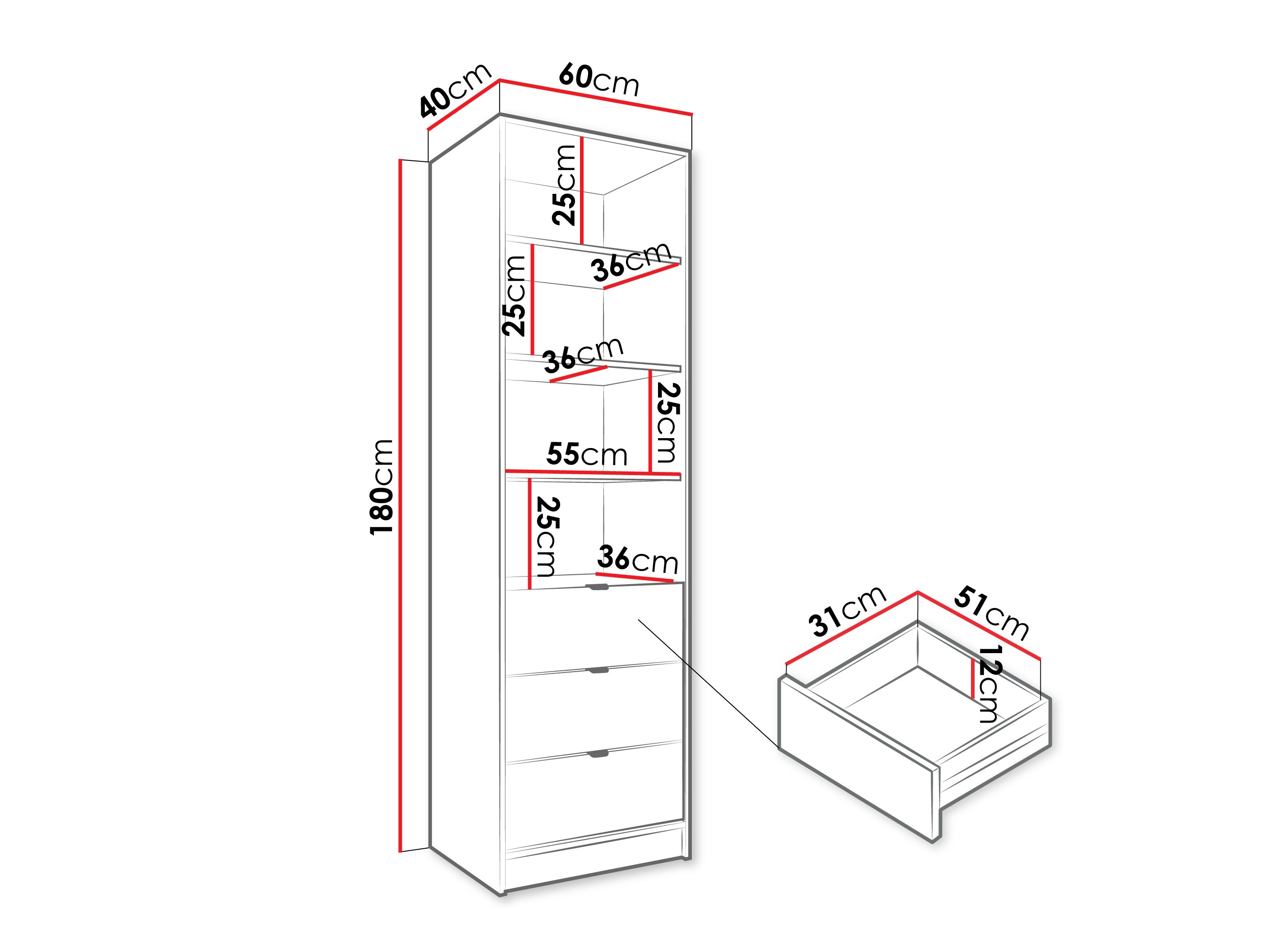 Стеллаж Comfivo Larmire 116 (Чёрный)