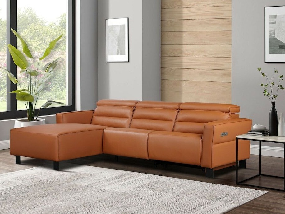 Stūra dīvāns reglaineris Denton 1486 (Brūns)