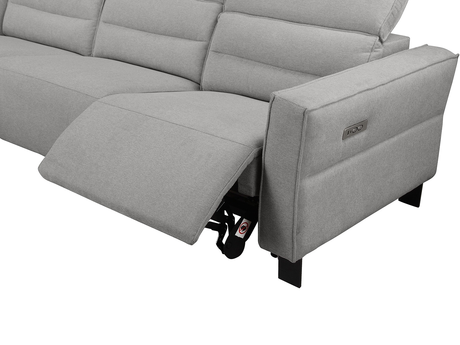 Stūra dīvāns reglaineris Denton 1486 (Gaiši pelēks)