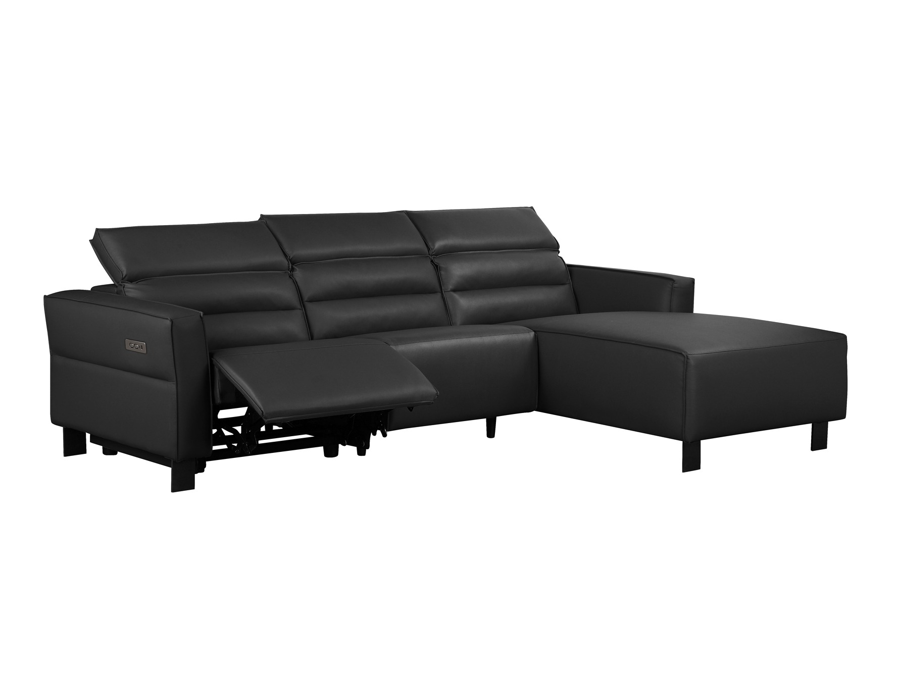 Stūra dīvāns reglaineris Denton 1486 (Melns)