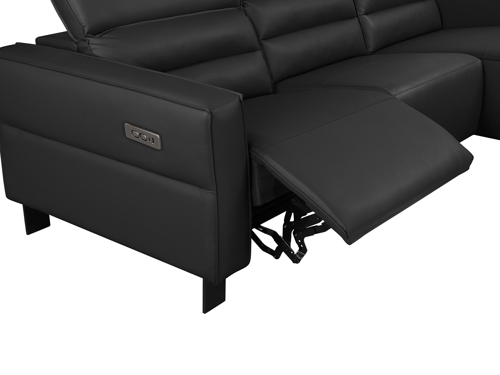 Stūra dīvāns reglaineris Denton 1486 (Melns)