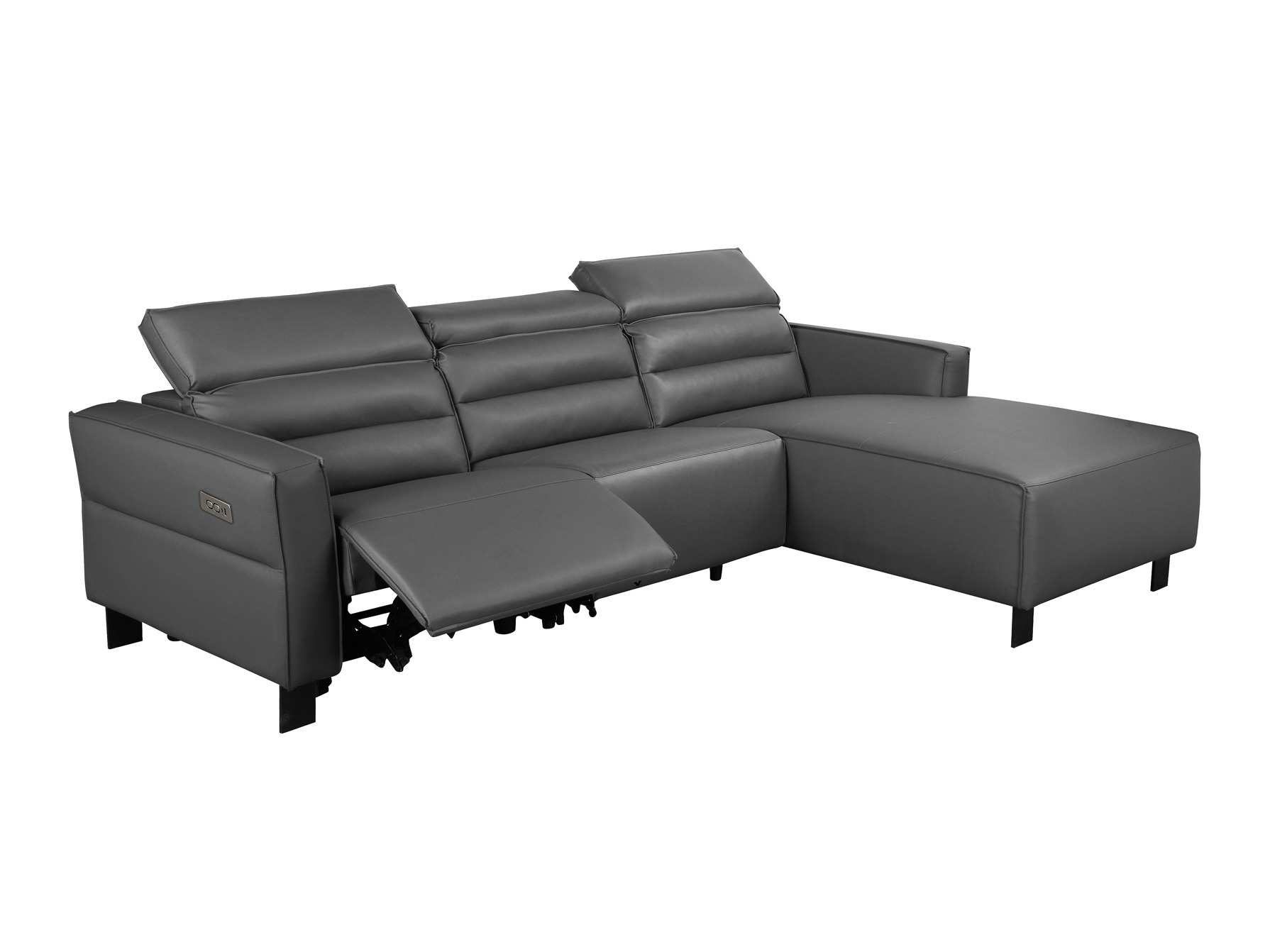 Stūra dīvāns reglaineris Denton 1486 (Pelēks)