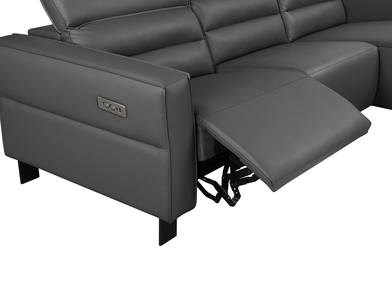 Stūra dīvāns reglaineris Denton 1486 (Pelēks)