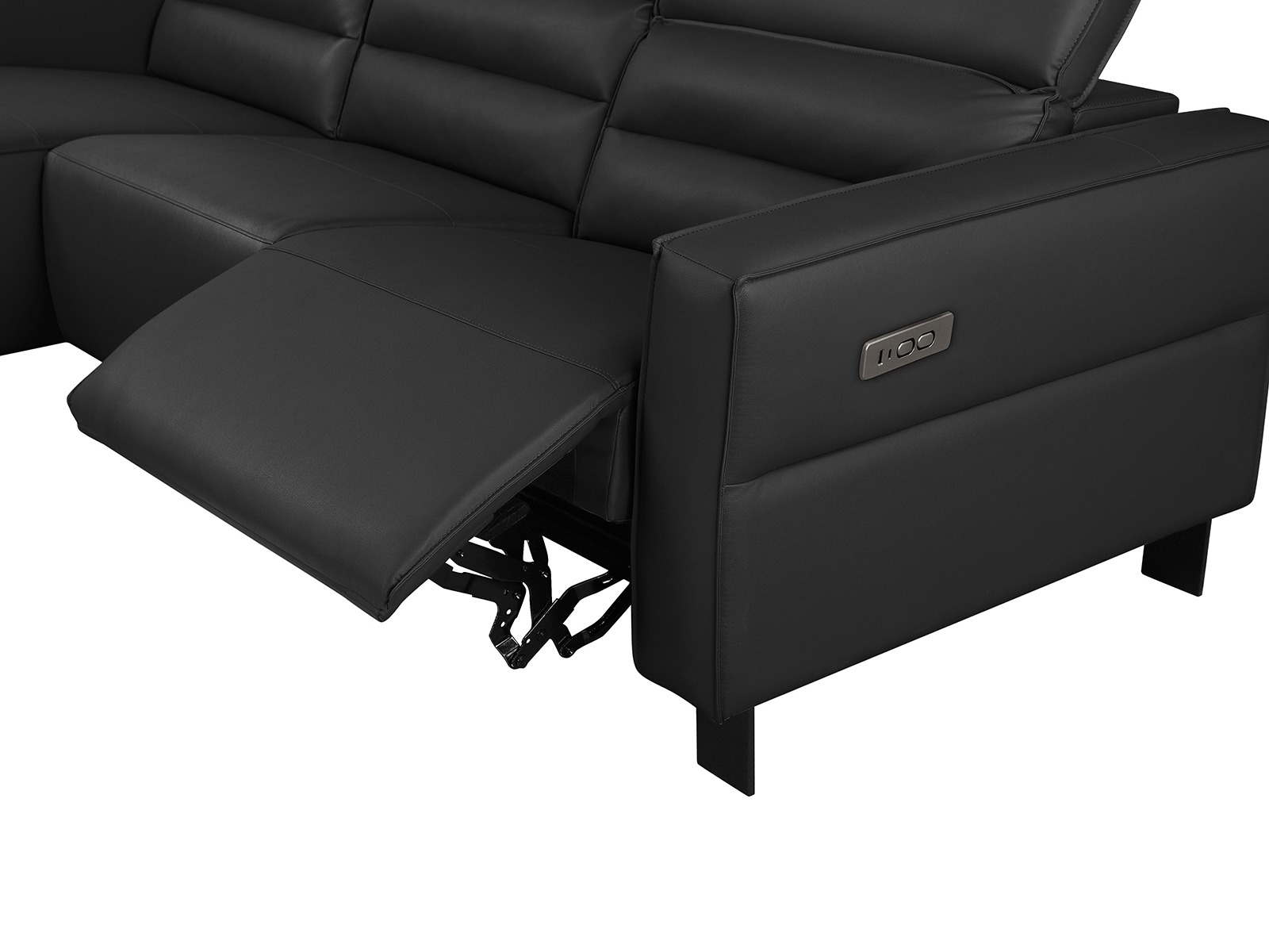 Угловой диван реклайнер Denton 1486 (Чёрный)