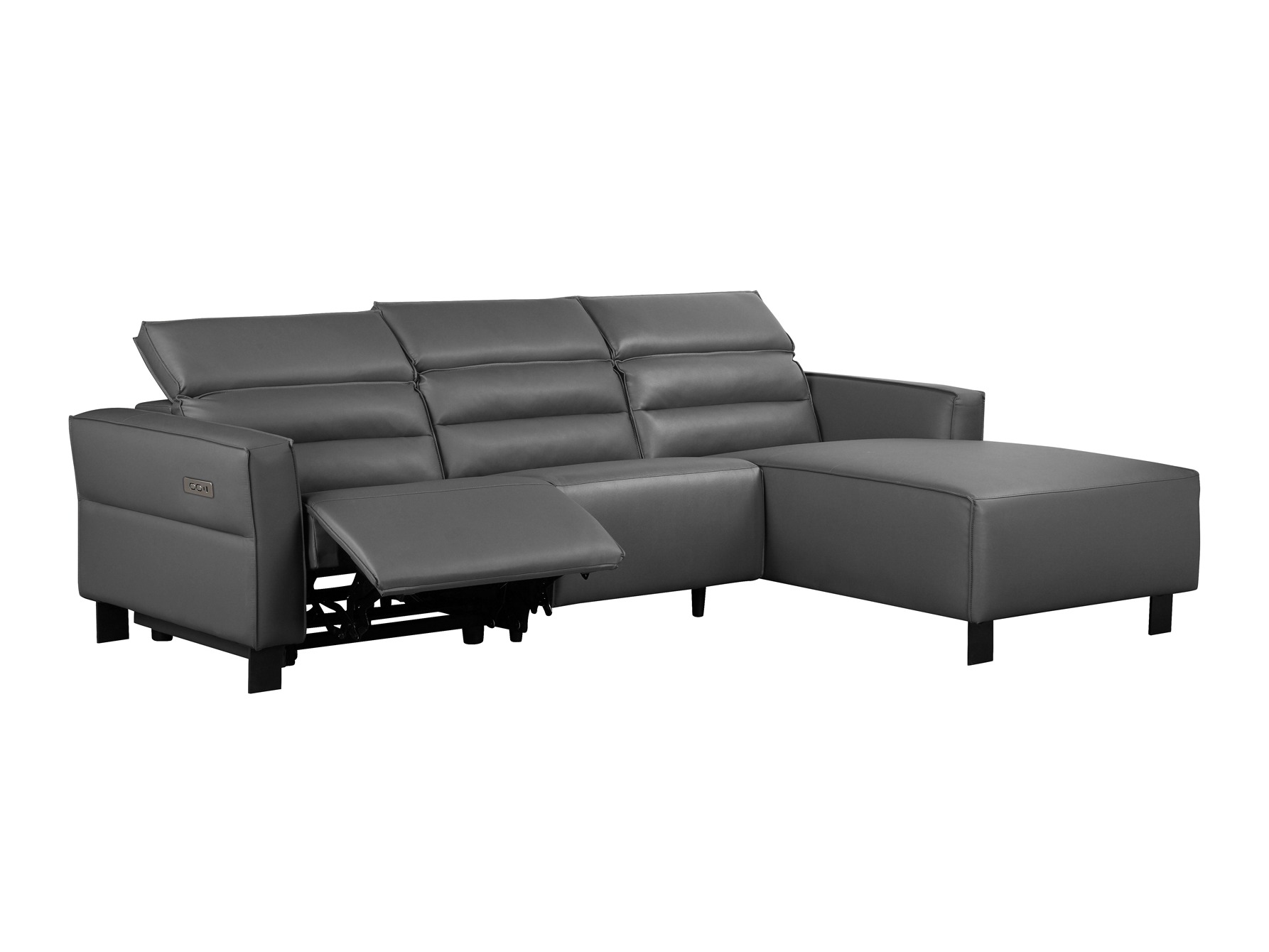 Угловой диван реклайнер Denton 1486 (Серый)