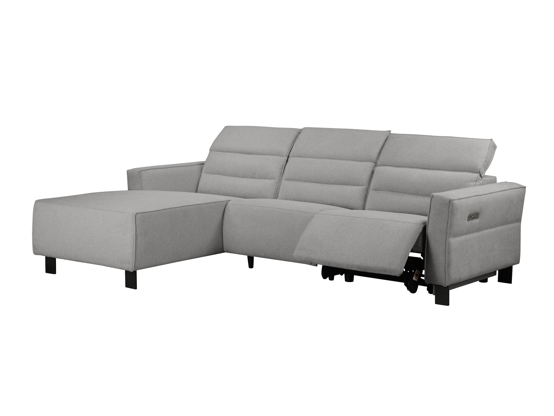 Угловой диван реклайнер Denton 1486 (Светло-серый)