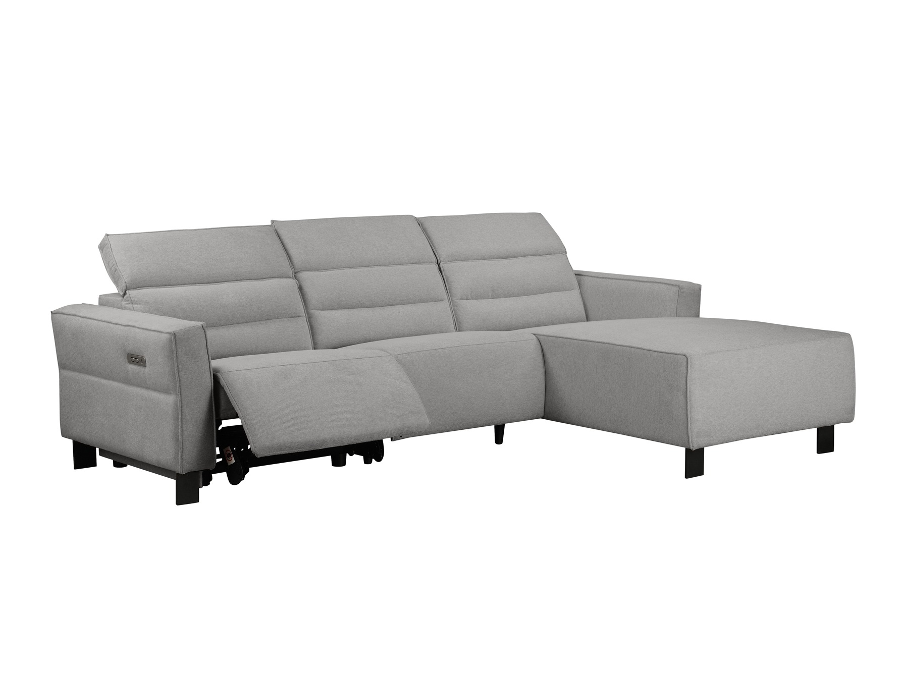 Угловой диван реклайнер Denton 1486 (Светло-серый)