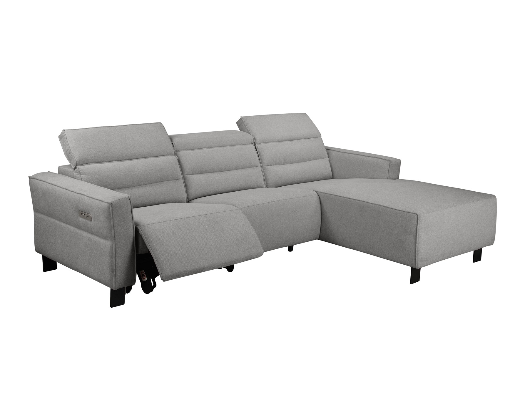 Угловой диван реклайнер Denton 1486 (Светло-серый)