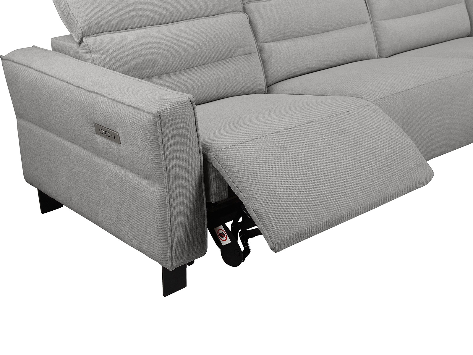 Угловой диван реклайнер Denton 1486 (Светло-серый)