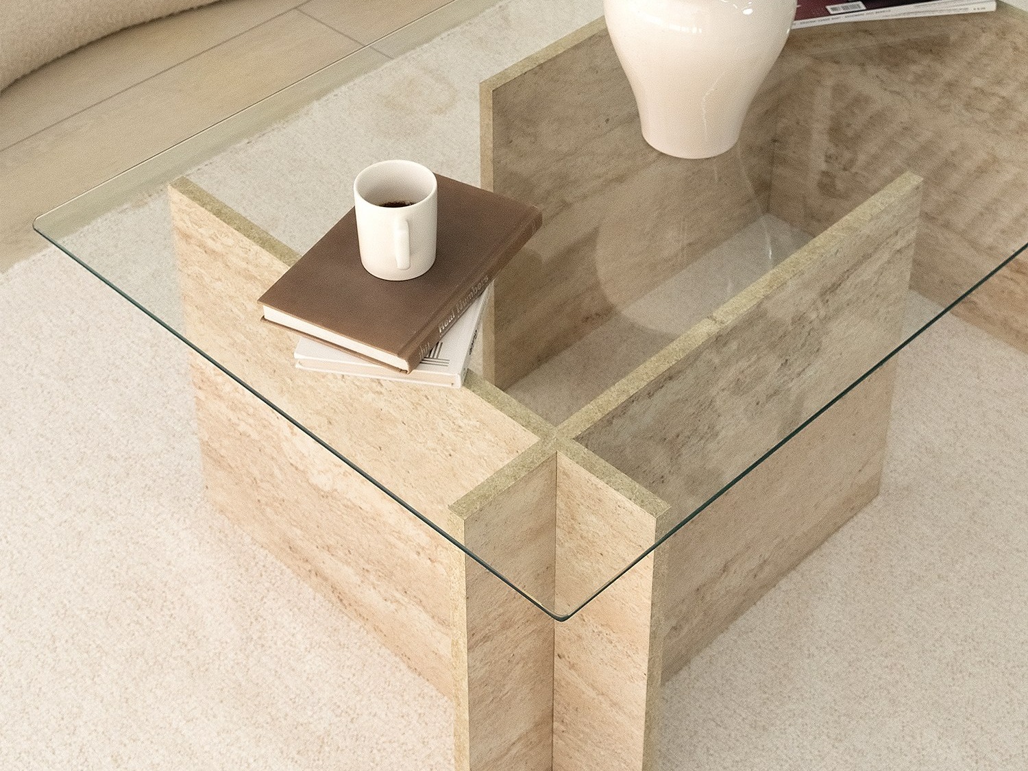 Журнальный столик Asheboro 176 (Светлый Travertine)