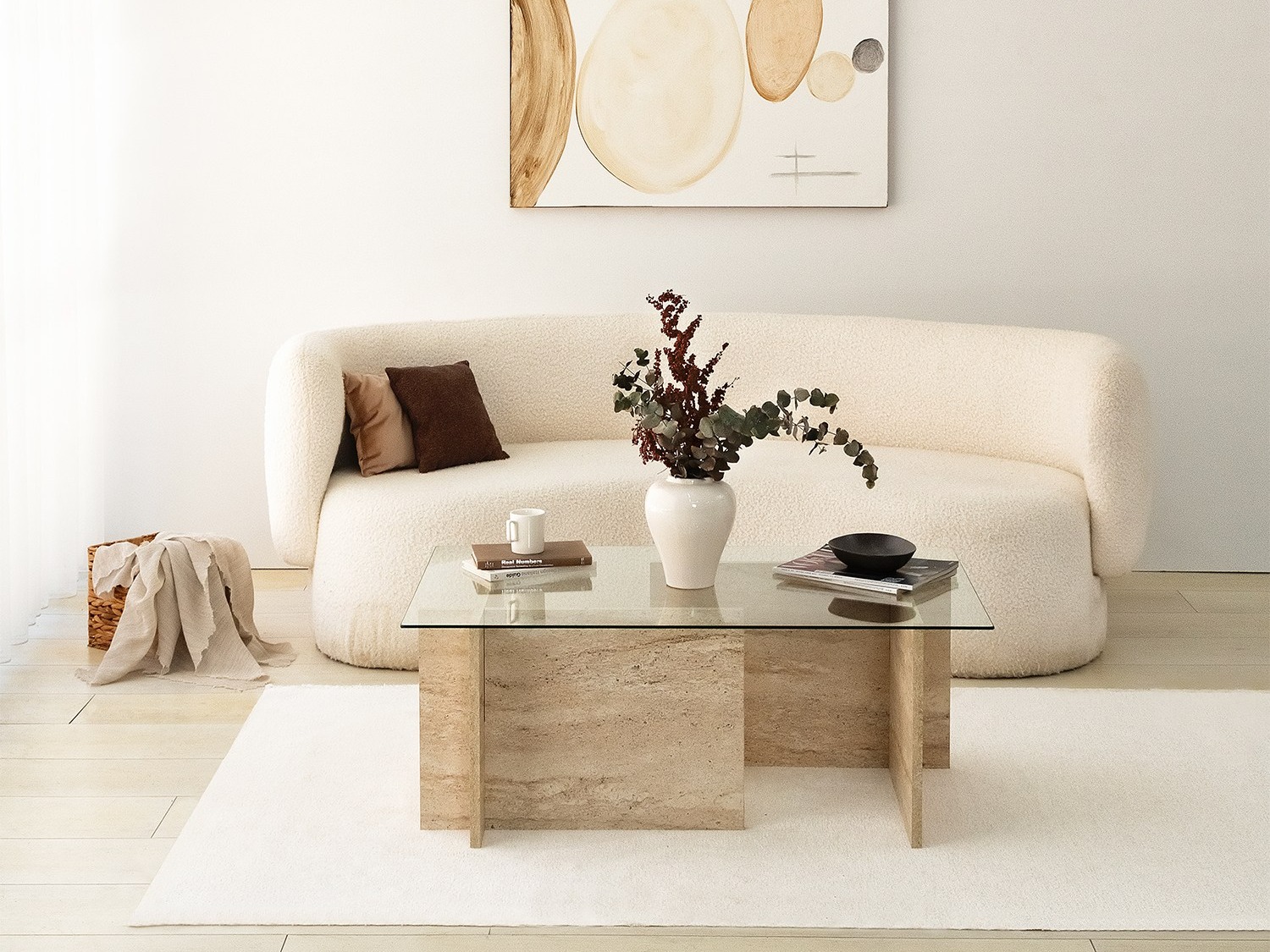 Журнальный столик Asheboro 176 (Светлый Travertine)