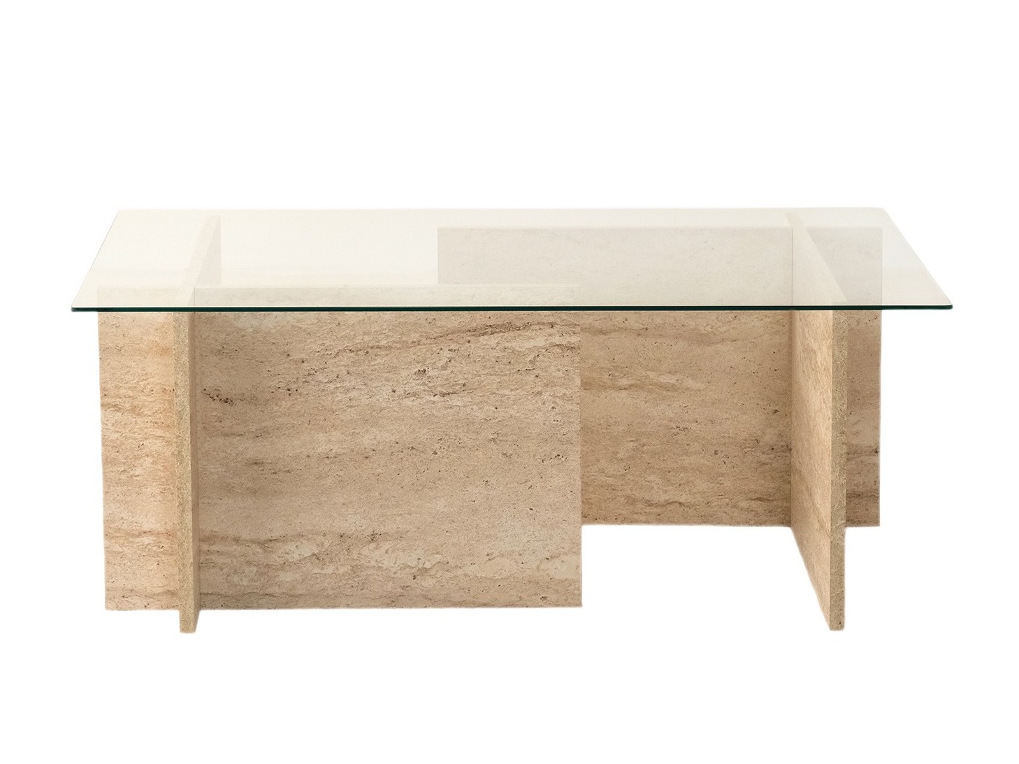 Žurnālu galdiņš Asheboro 176 (Gaišs Travertine)