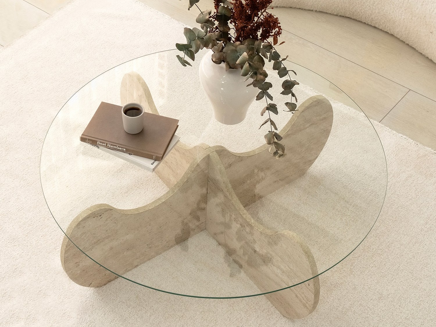 Žurnālu galdiņš Kailua 2630 (Gaišs Travertine)