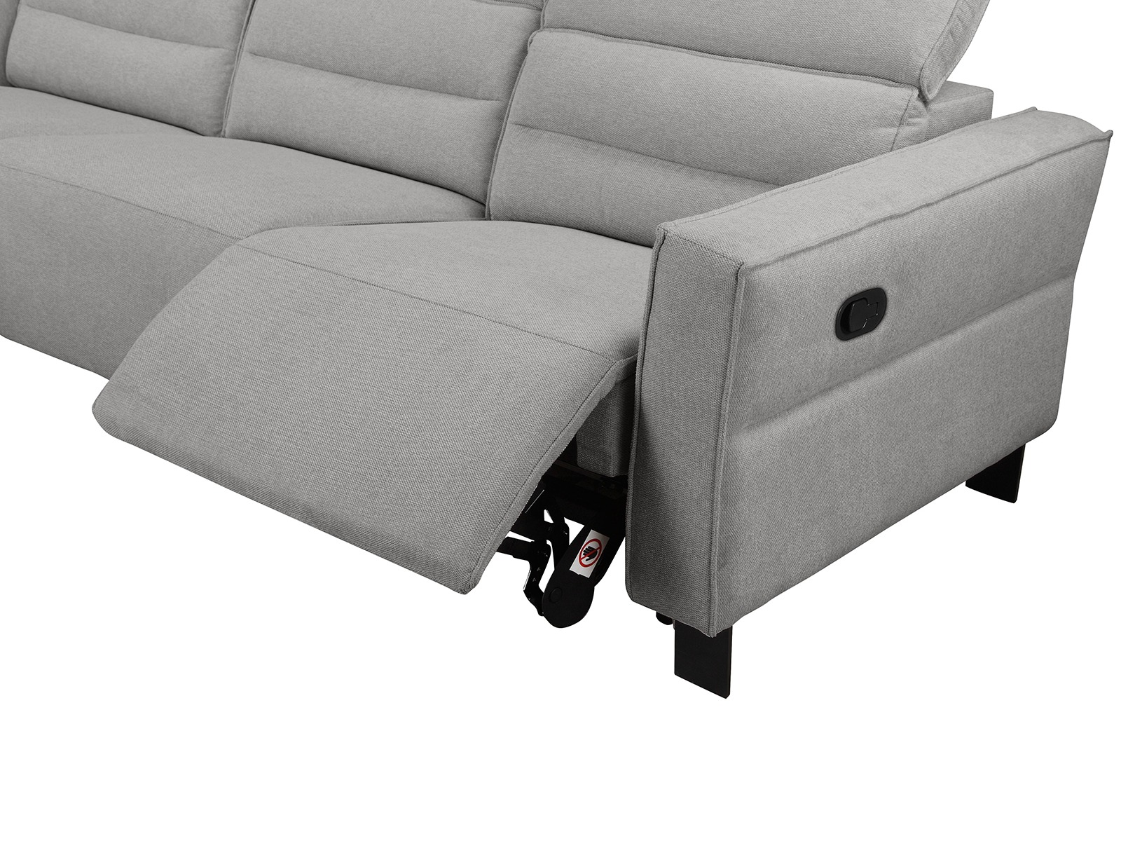 Stūra dīvāns reglaineris Denton 1487 (Gaiši pelēks)