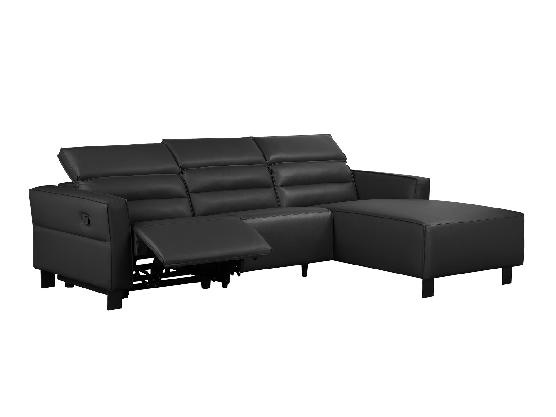 Stūra dīvāns reglaineris Denton 1487 (Melns)