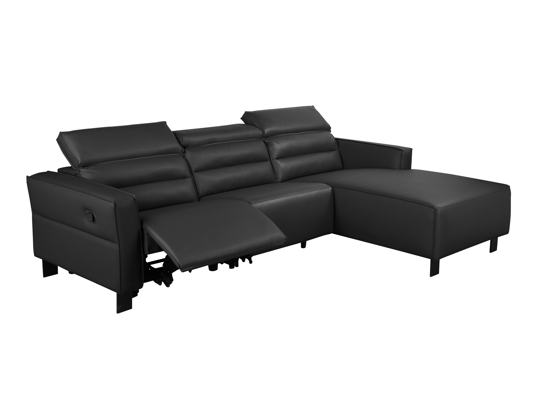 Stūra dīvāns reglaineris Denton 1487 (Melns)