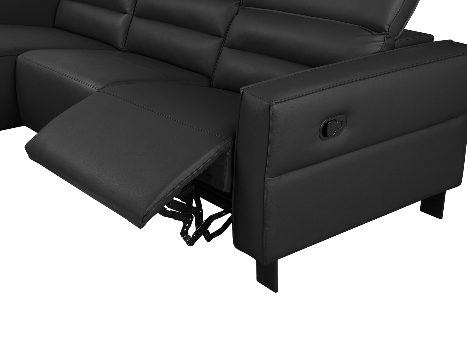 Stūra dīvāns reglaineris Denton 1487 (Melns)