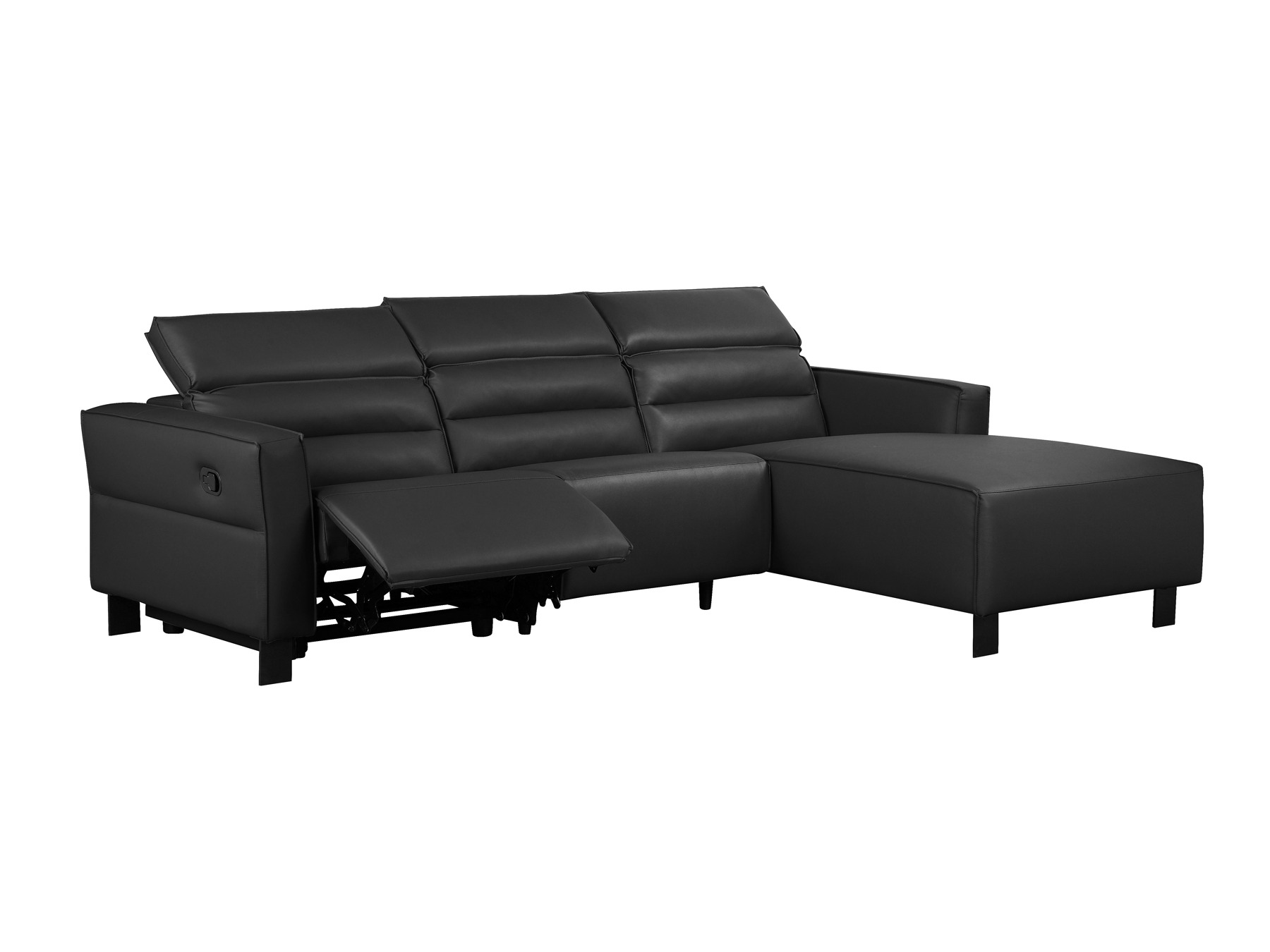 Stūra dīvāns reglaineris Denton 1487 (Melns)