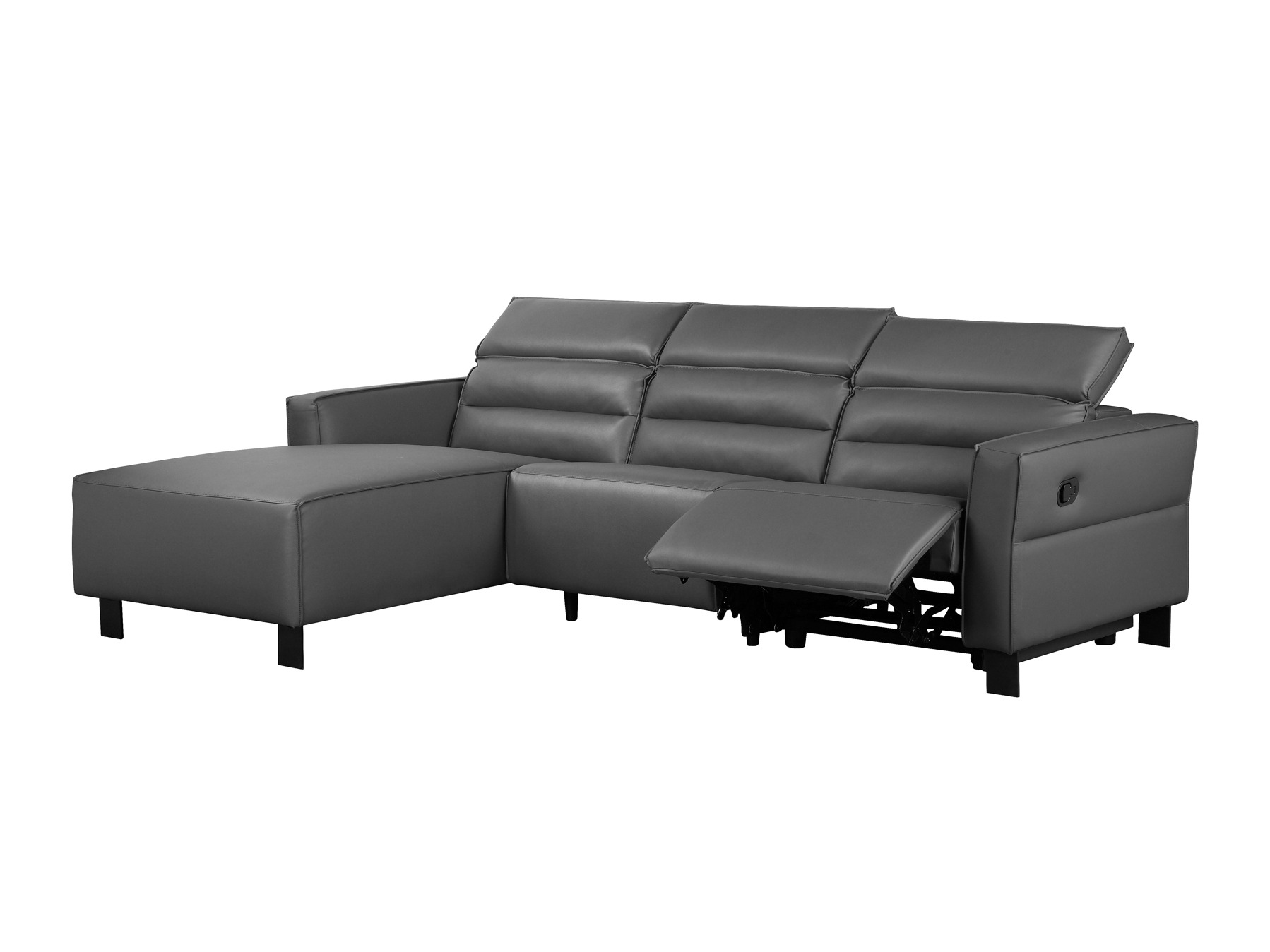 Угловой диван реклайнер Denton 1487 (Серый)