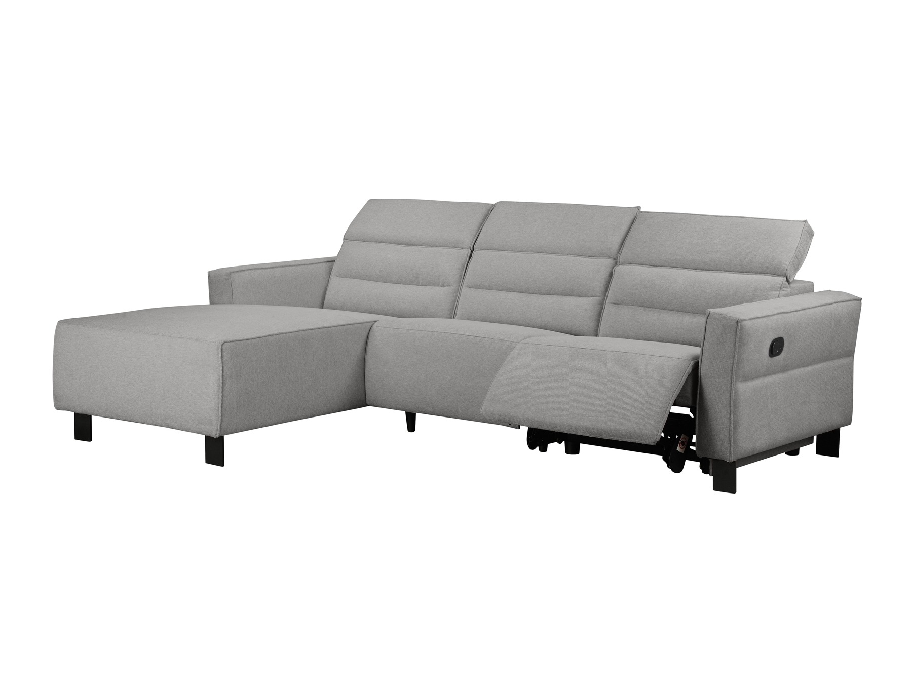 Угловой диван реклайнер Denton 1487 (Светло-серый)