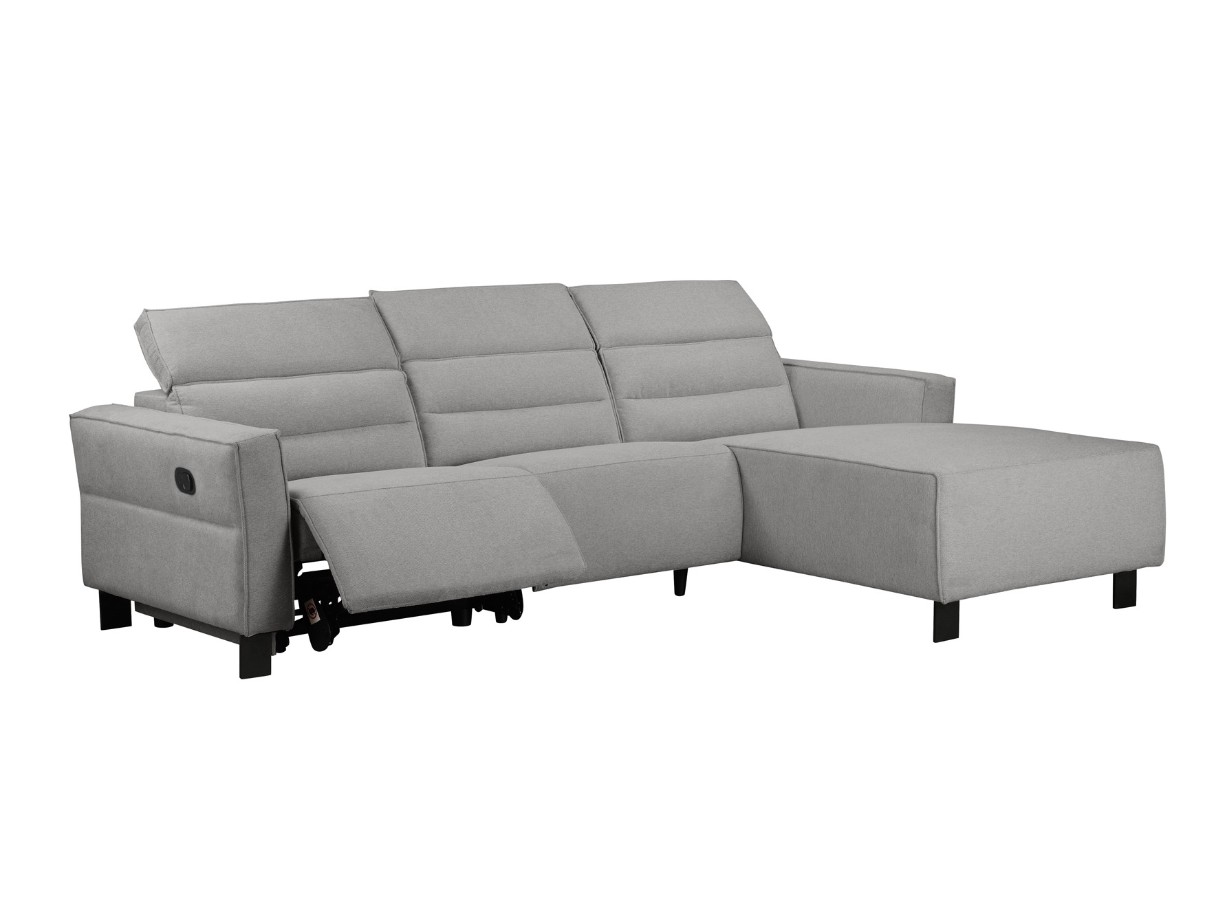 Угловой диван реклайнер Denton 1487 (Светло-серый)