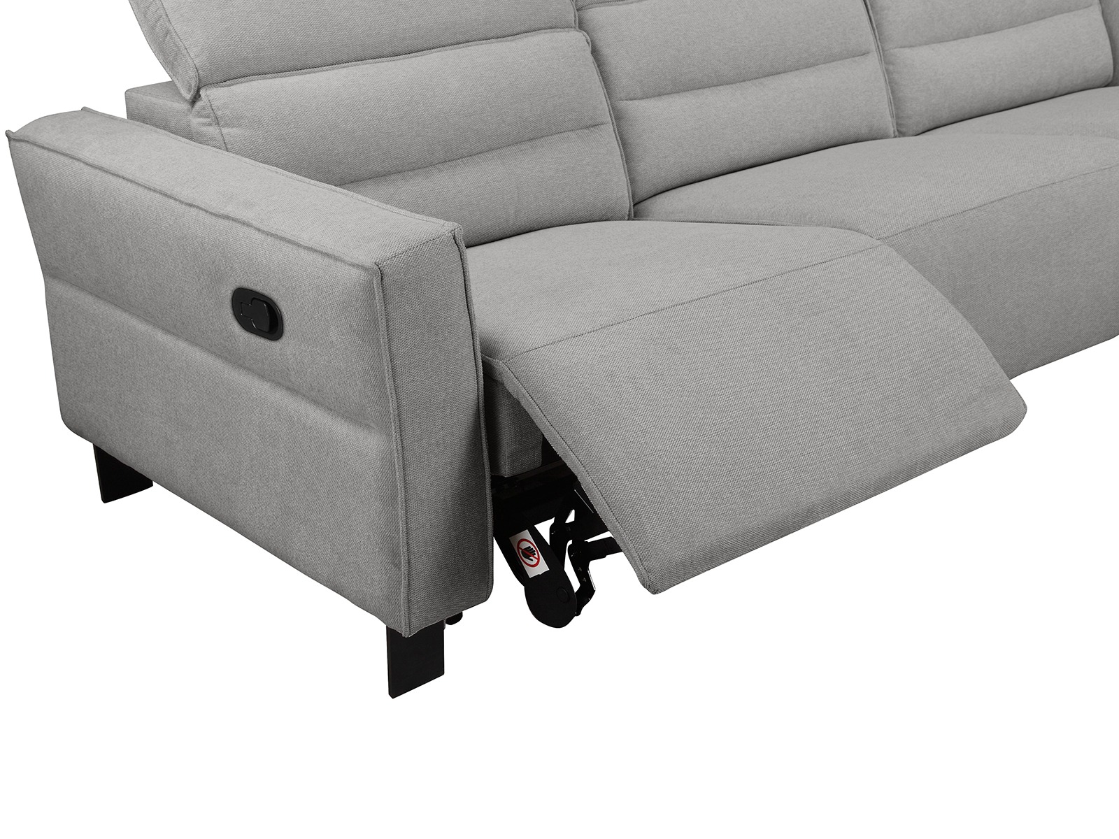 Угловой диван реклайнер Denton 1487 (Светло-серый)