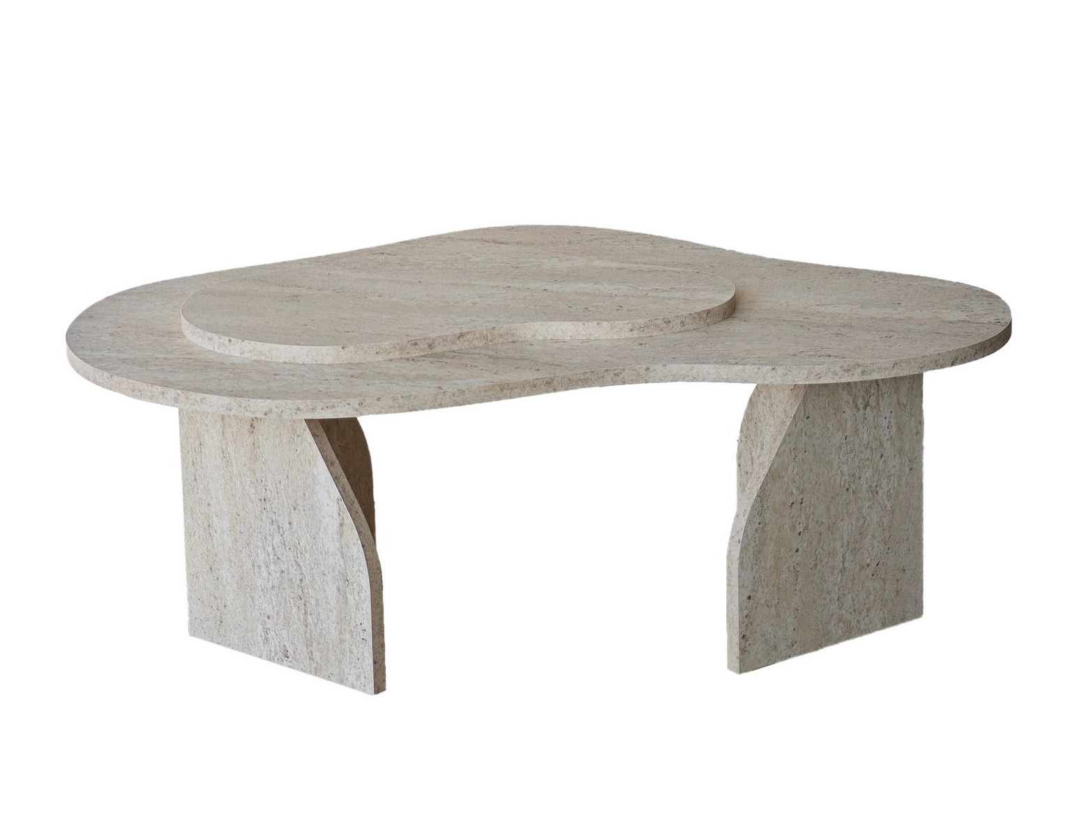 Žurnālu galdiņš Kailua 2633 (Gaišs travertīns)