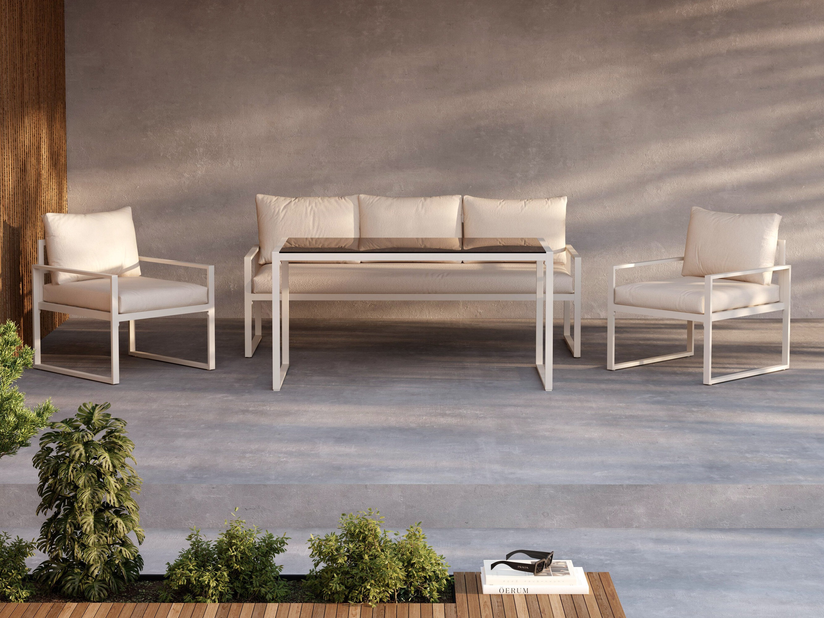 Dārza mēbeļu komplekts Dallas 4733 (Bēšs)