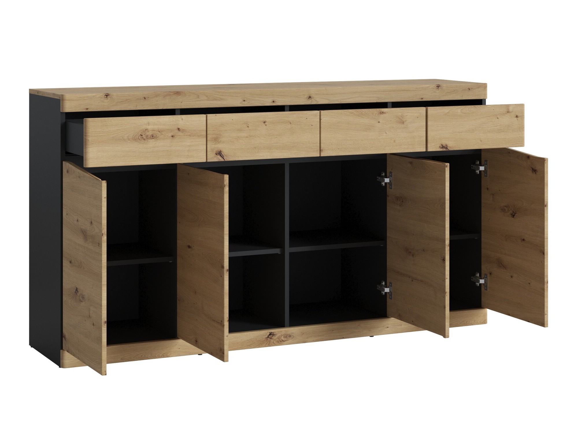 Kомод Venlori 124 (Антрацит + Artisan дуб)