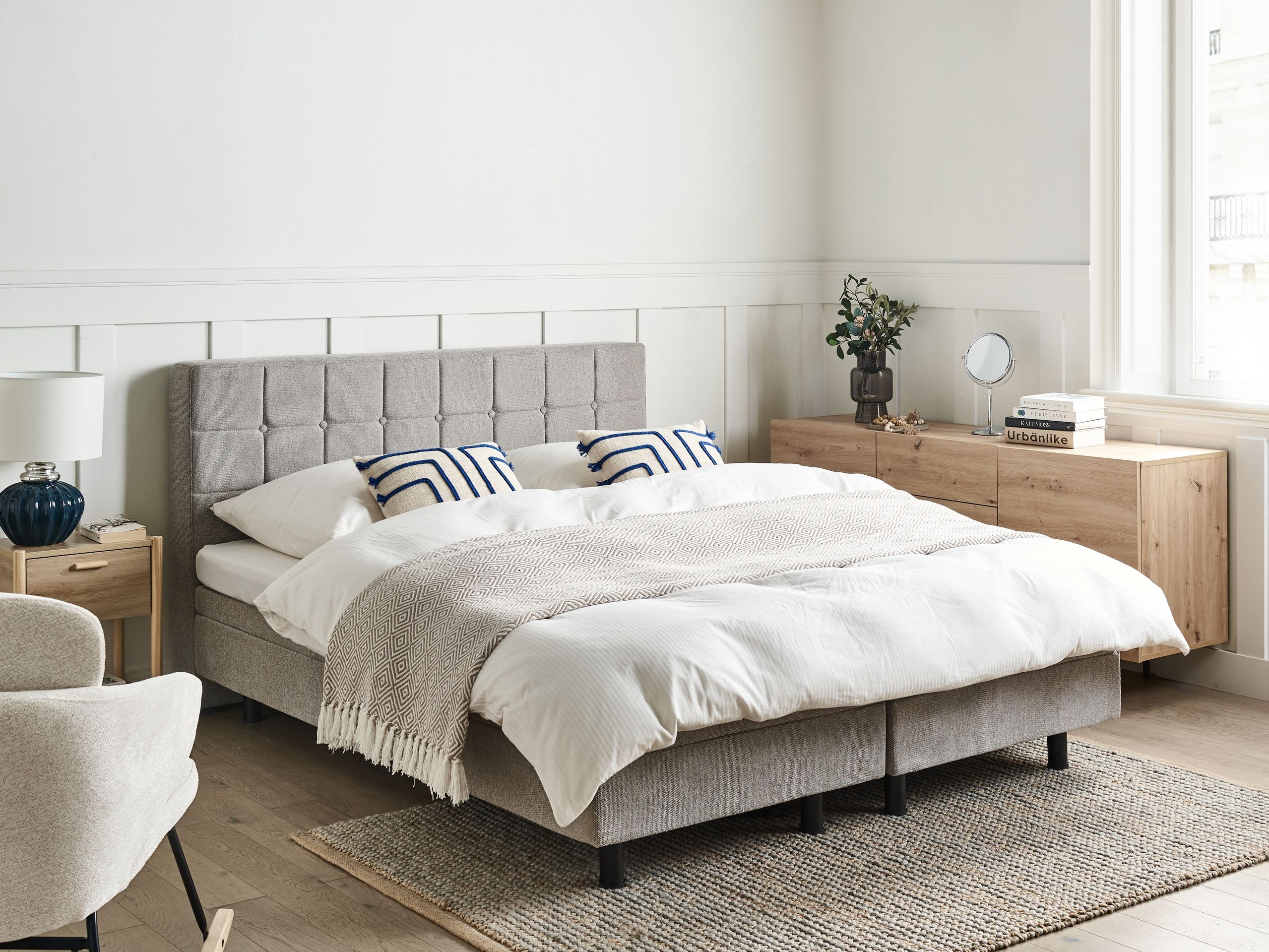 Кровать Berwyn 762 (Светло-серый)