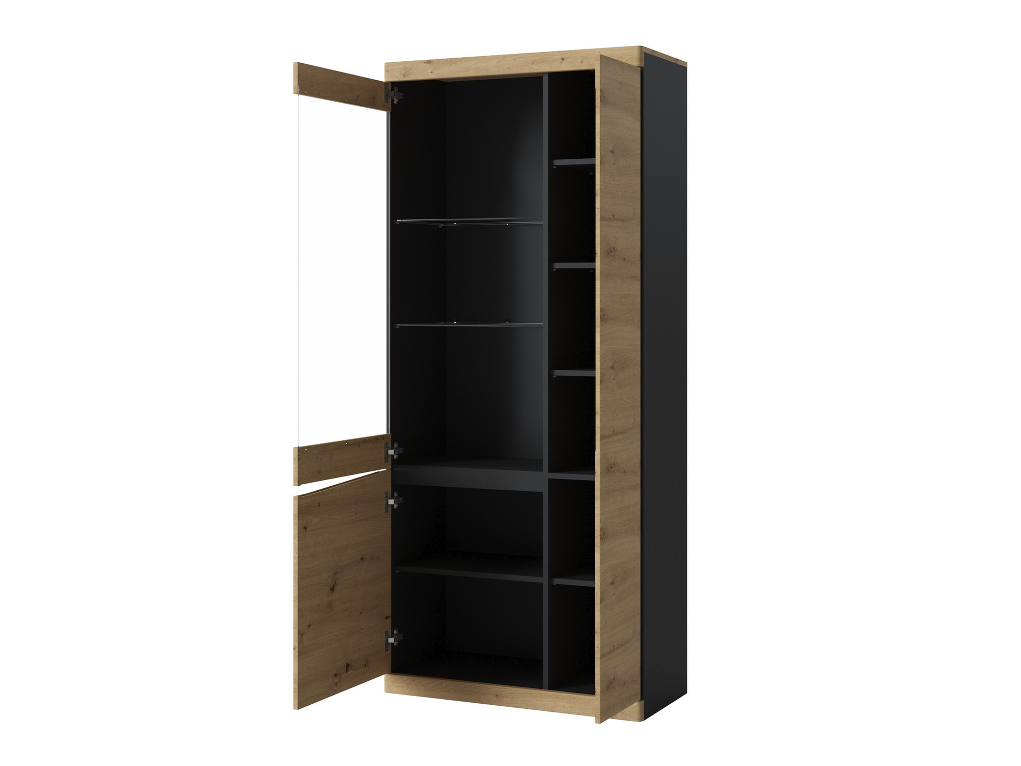 Стеллаж Venlori 128 (Антрацит + Artisan дуб)