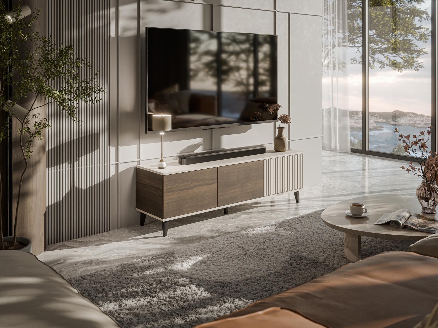 TV galds Luelia 115 (Riekstkoks + Kašmirs)