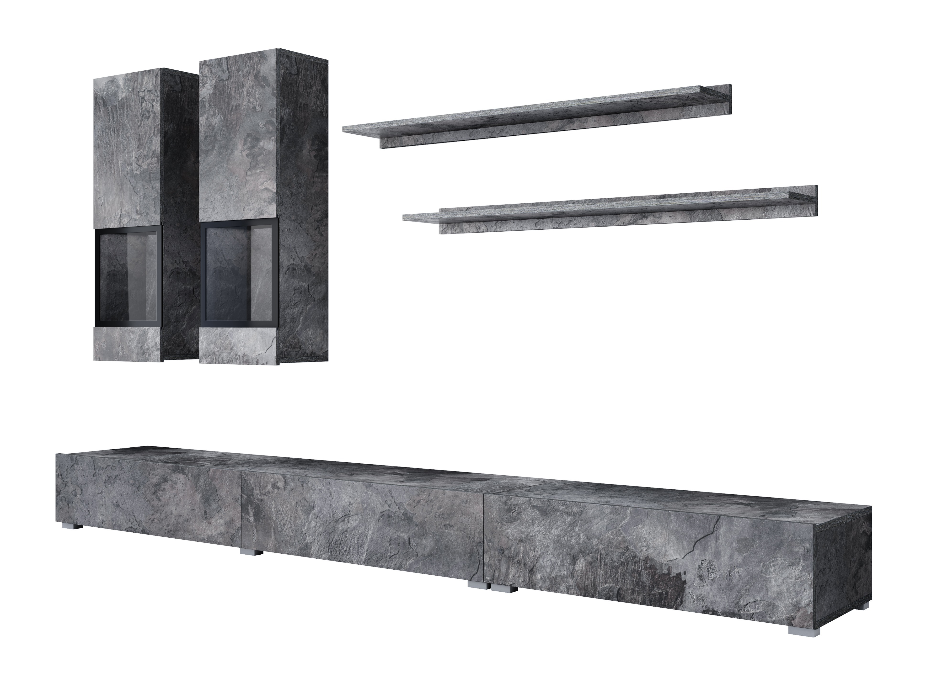 Viesistabas komplekts Serodeu 100 (Tumšs betons)