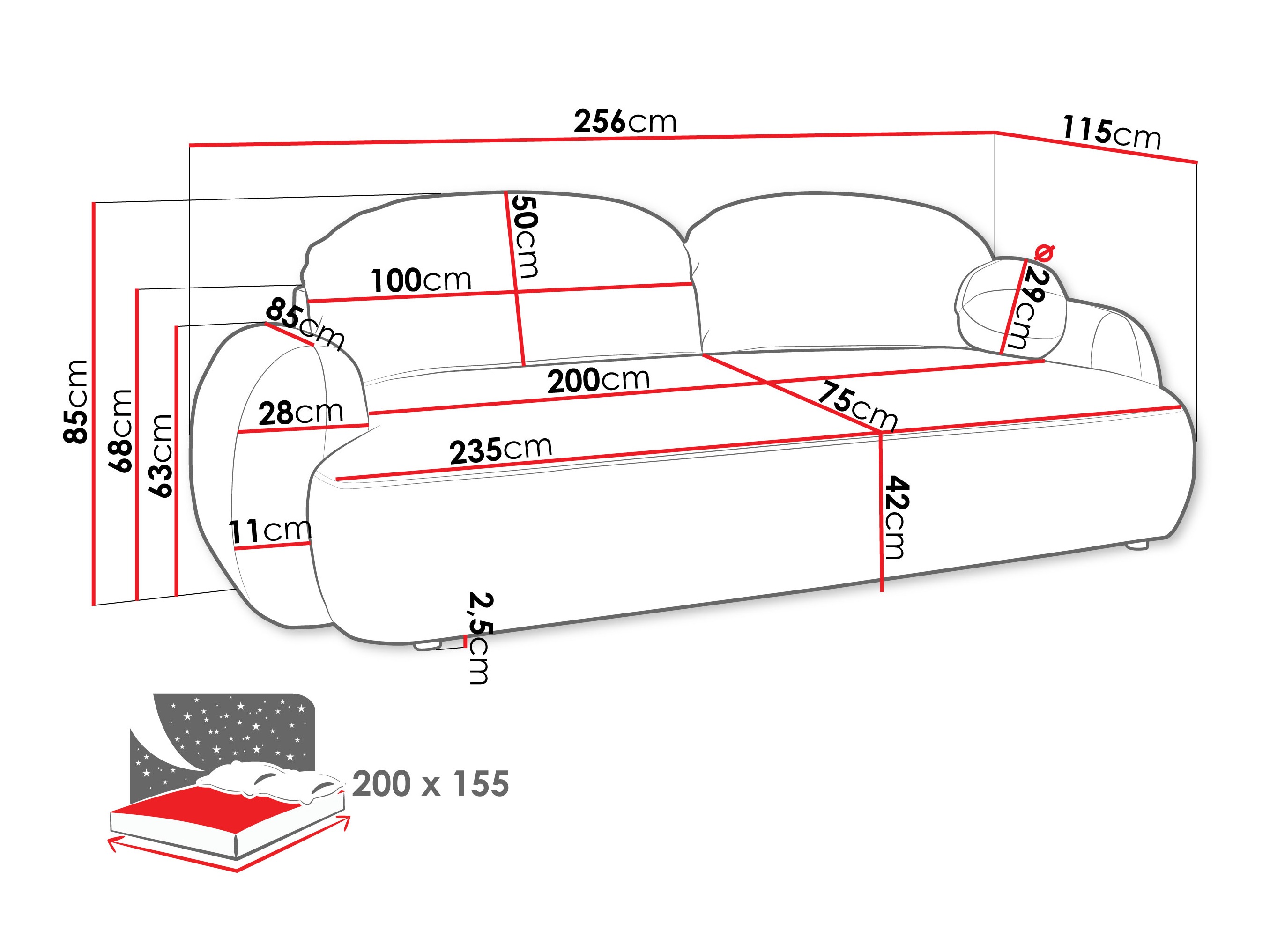 Диван-кровать TrendyNest 114 (Now Or Never 92)