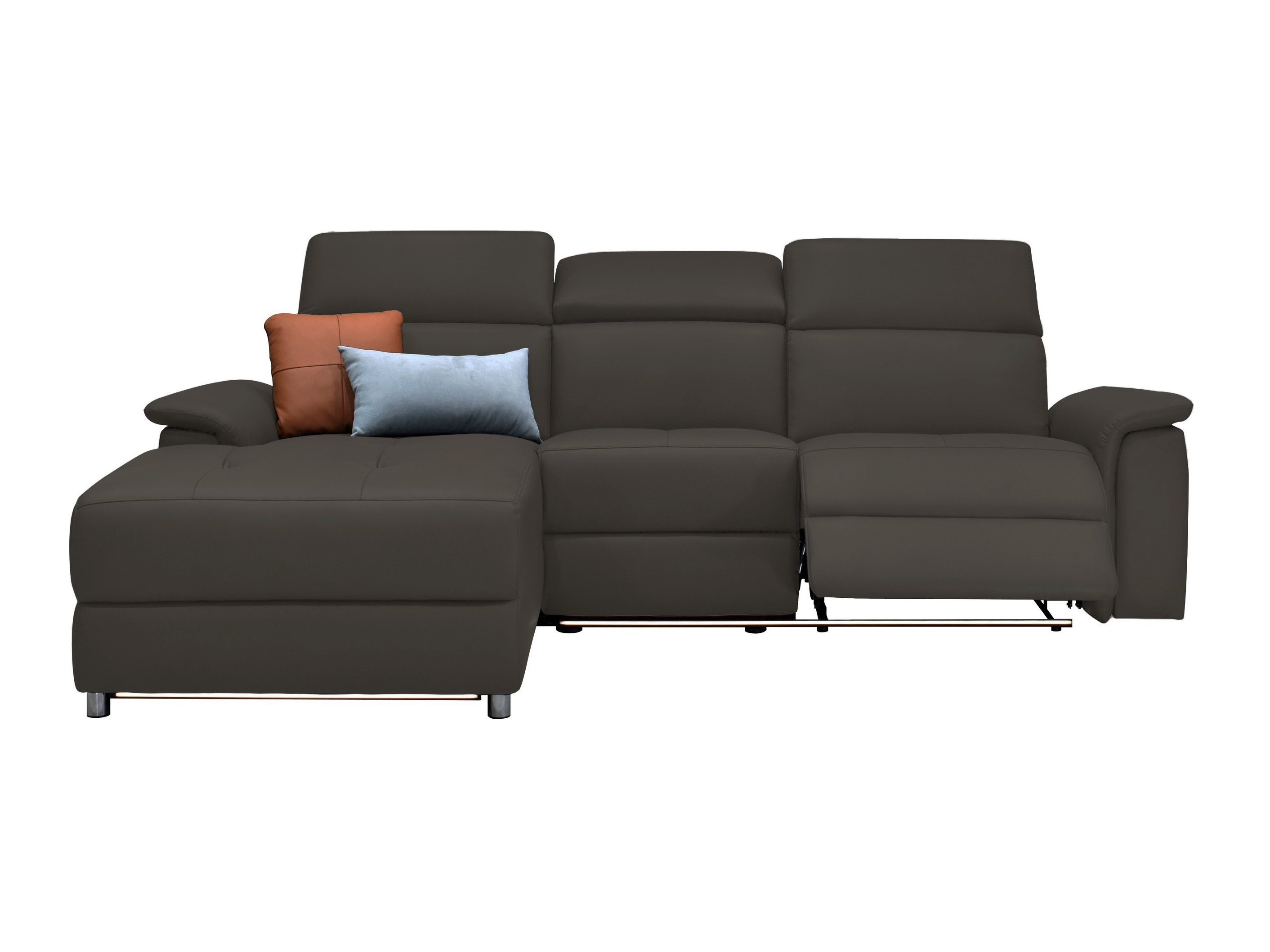 Stūra dīvāns reglaineris Denton 1489 (Brūns)